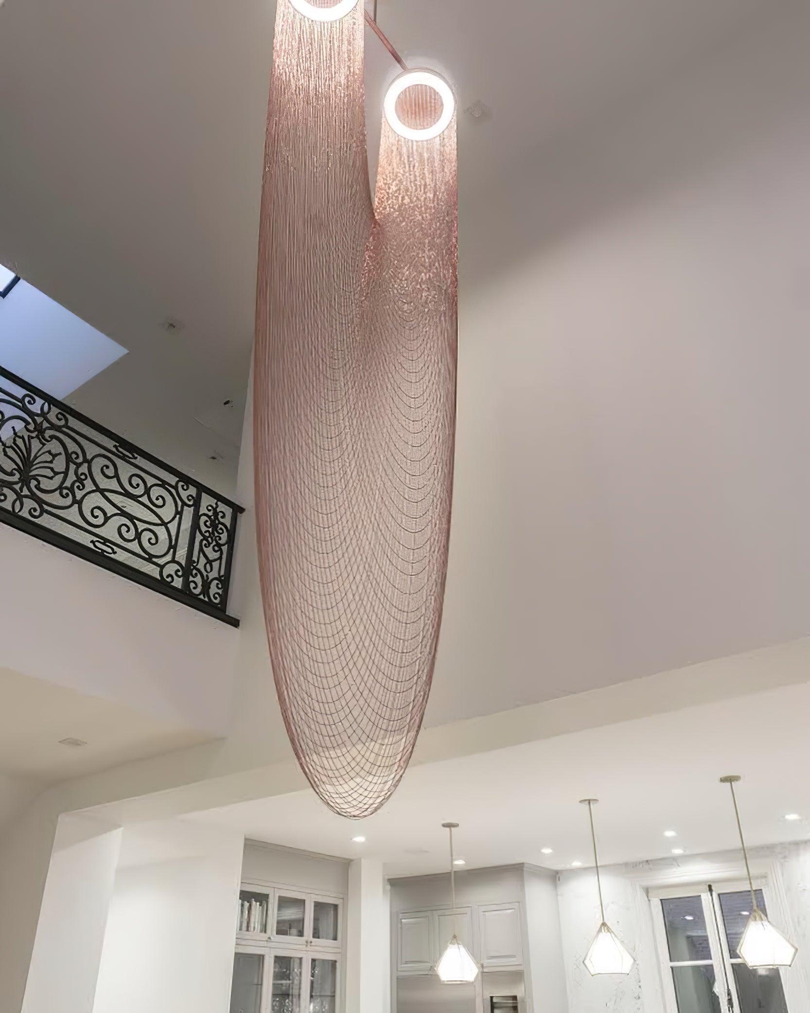 Lustra Pendant Light Copper Chain Sculptural Modern - Letslighting