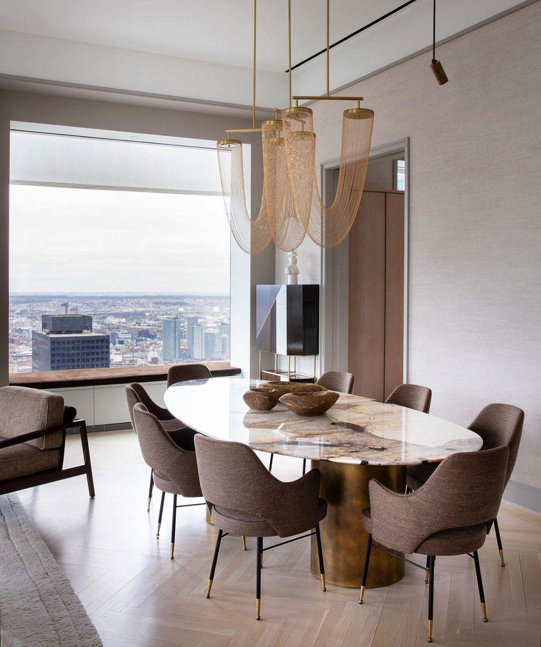 Lustra Pendant Light Copper Chain Sculptural Modern - Letslighting