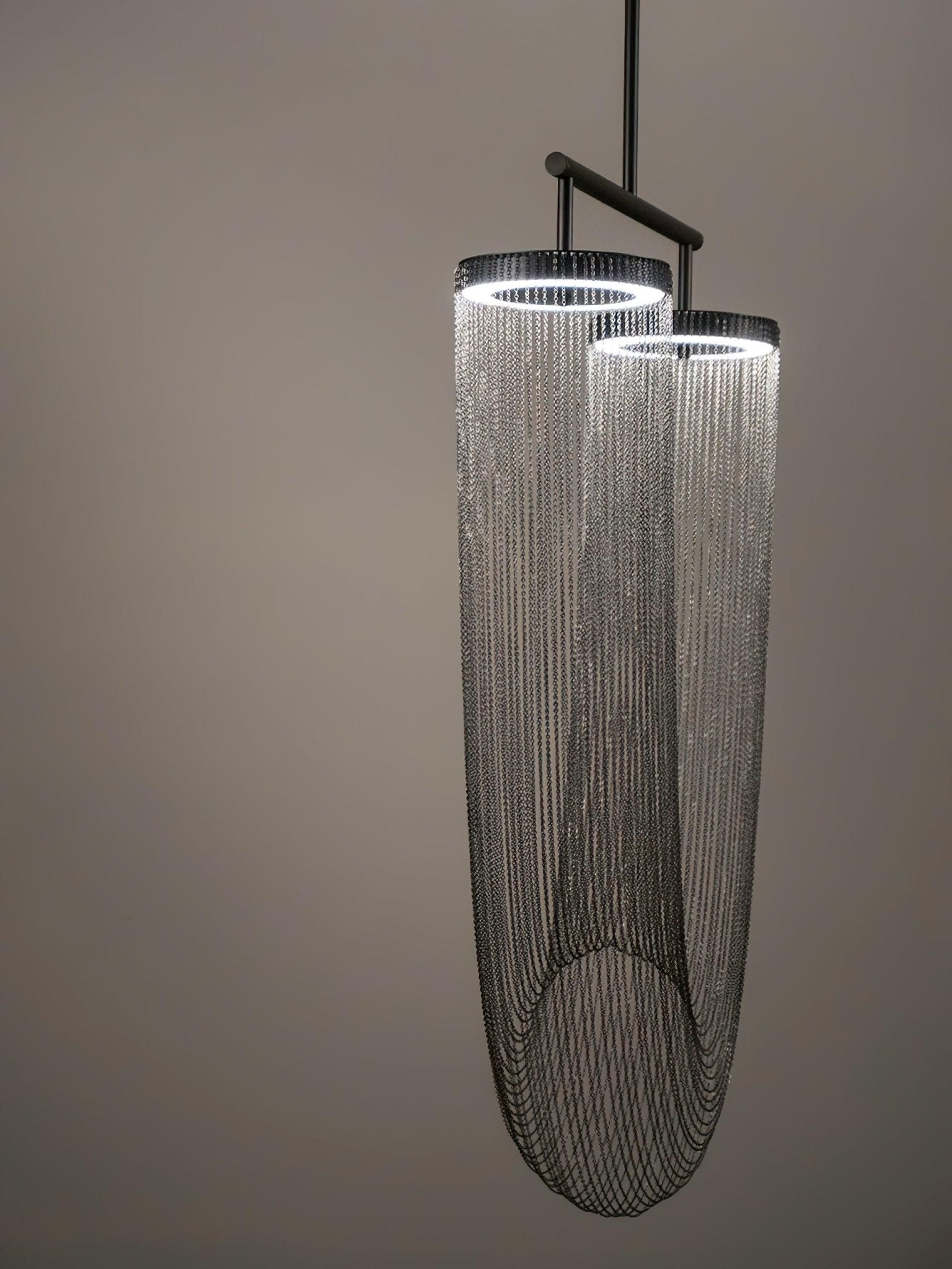 Lustra Pendant Light Copper Chain Sculptural Modern - Letslighting