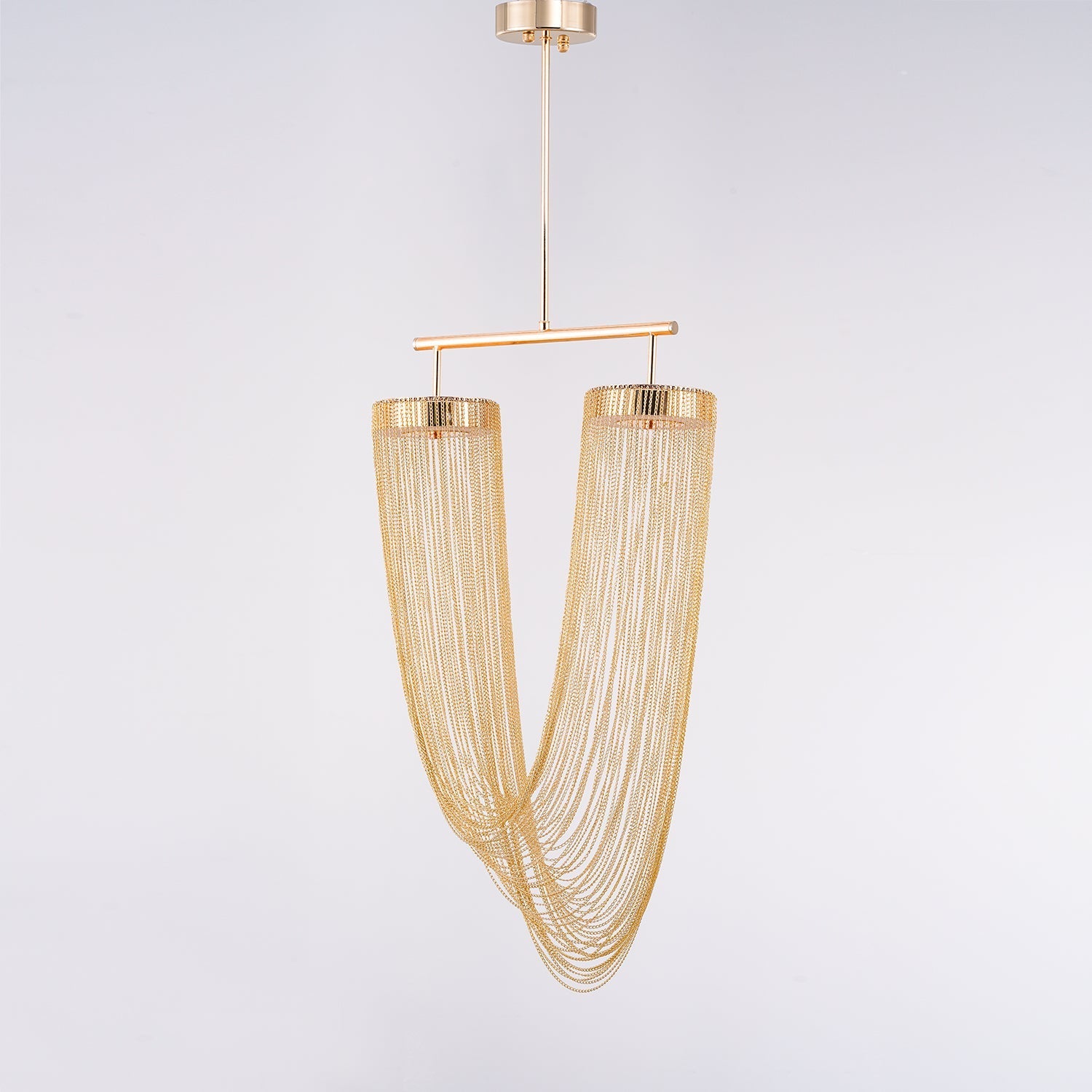 Lustra Pendant Light Copper Chain Sculptural Modern - Letslighting