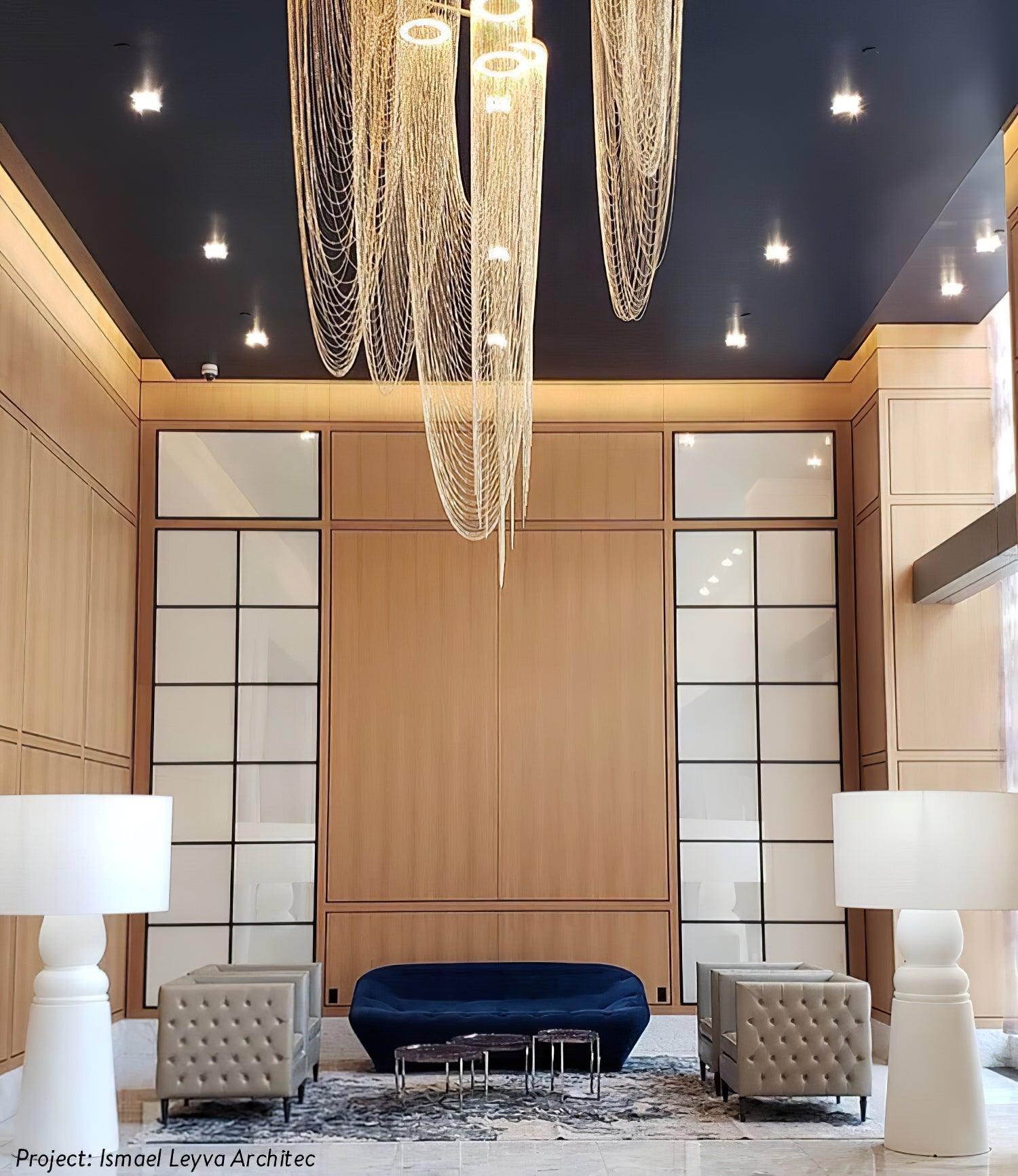 Lustra Pendant Light Copper Chain Sculptural Modern - Letslighting