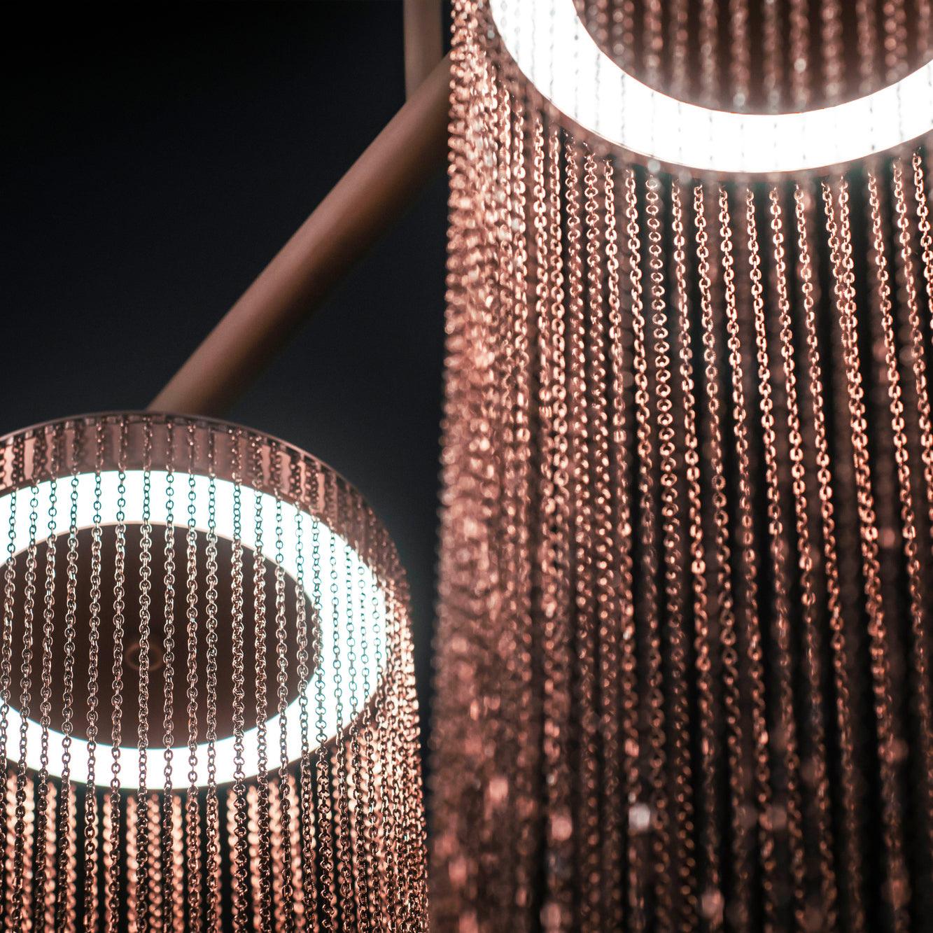 Lustra Pendant Light Copper Chain Sculptural Modern - Letslighting