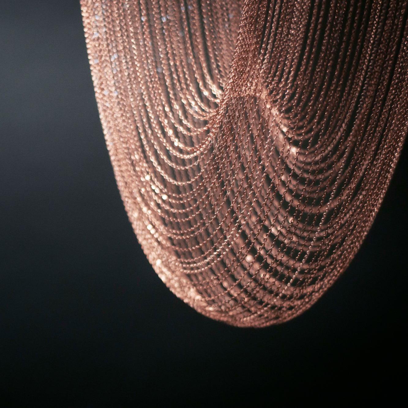 Lustra Pendant Light Copper Chain Sculptural Modern - Letslighting