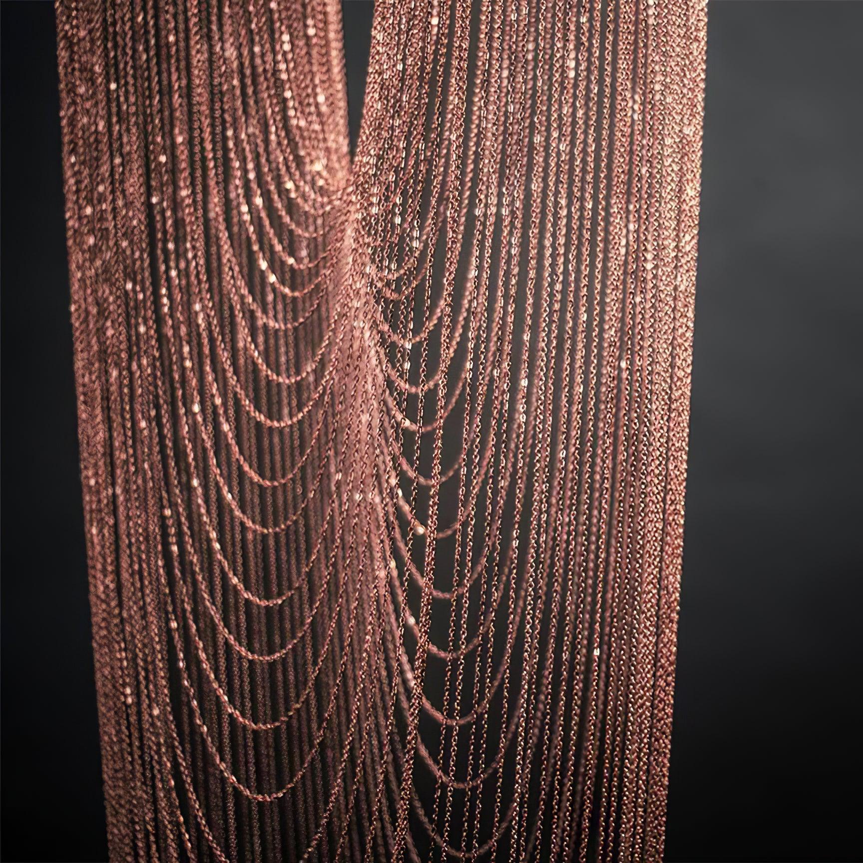 Lustra Pendant Light Copper Chain Sculptural Modern - Letslighting