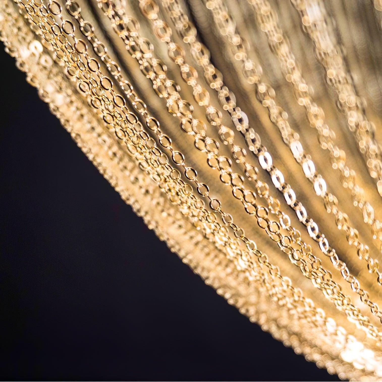 Lustra Pendant Light Copper Chain Sculptural Modern - Letslighting