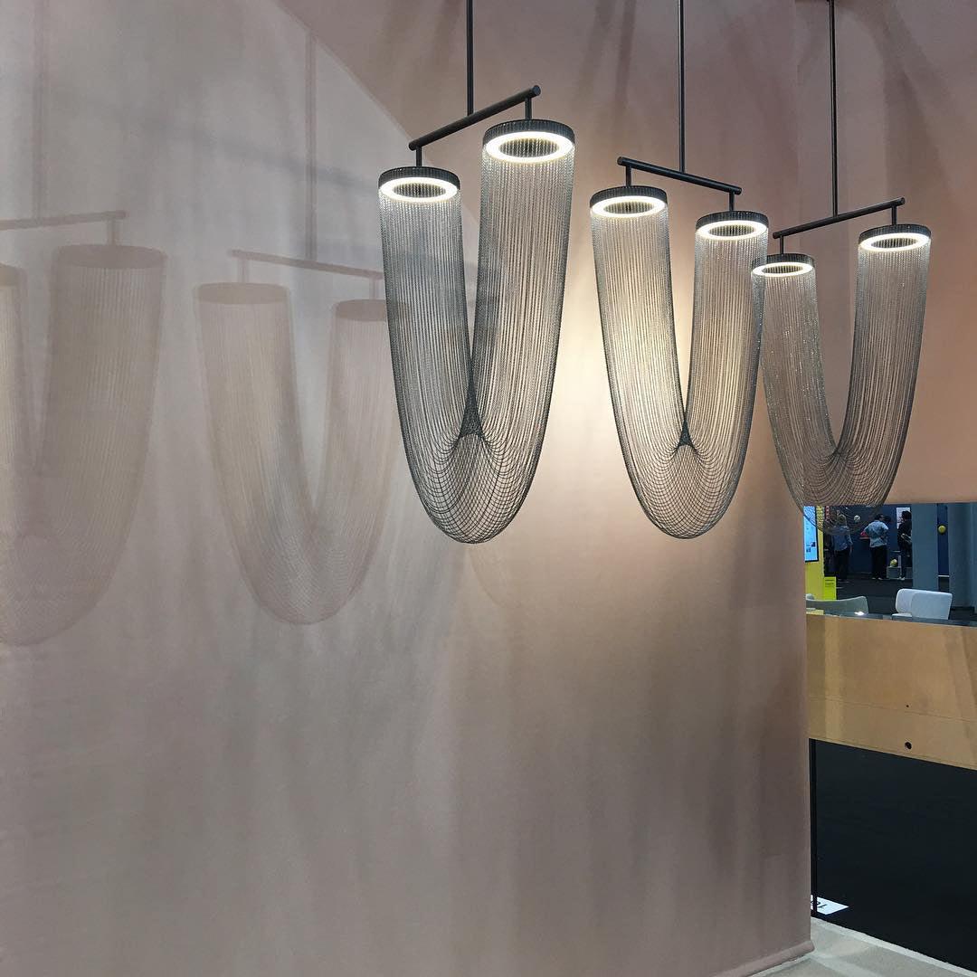 Lustra Pendant Light Copper Chain Sculptural Modern - Letslighting