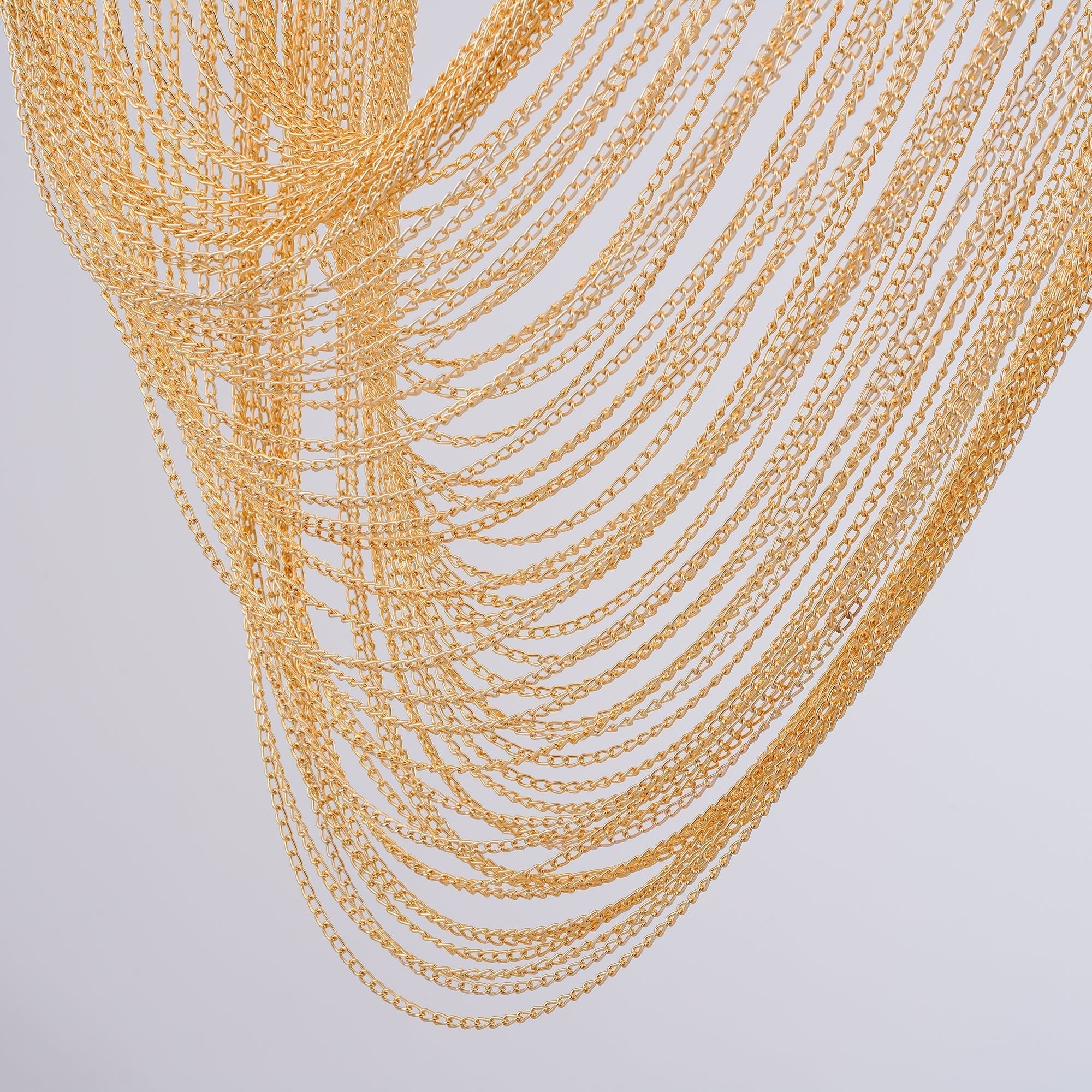 Lustra Pendant Light Copper Chain Sculptural Modern - Letslighting