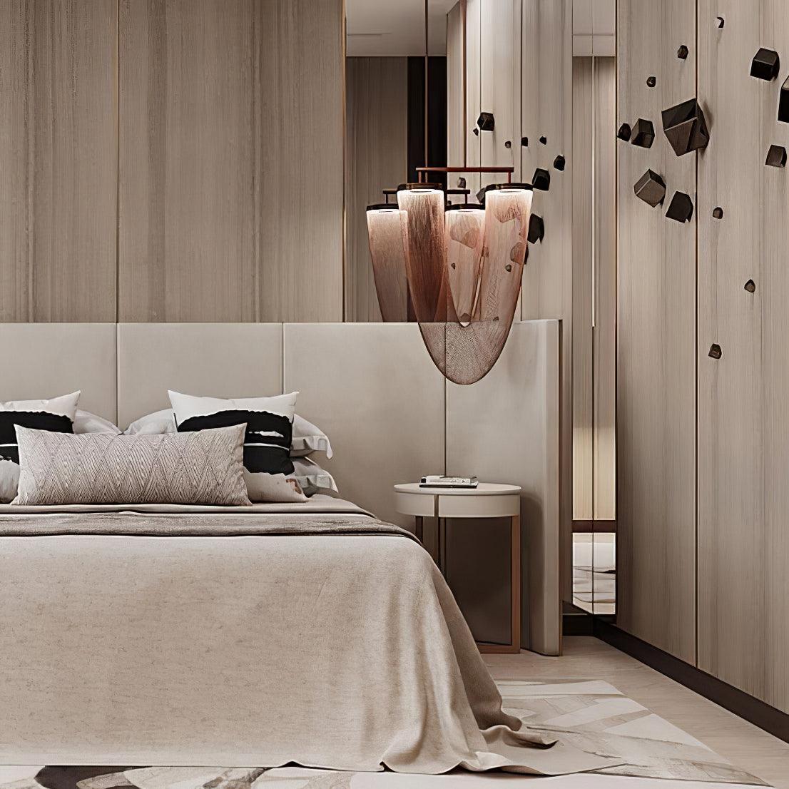 Lustra Pendant Light Copper Chain Sculptural Modern - Letslighting
