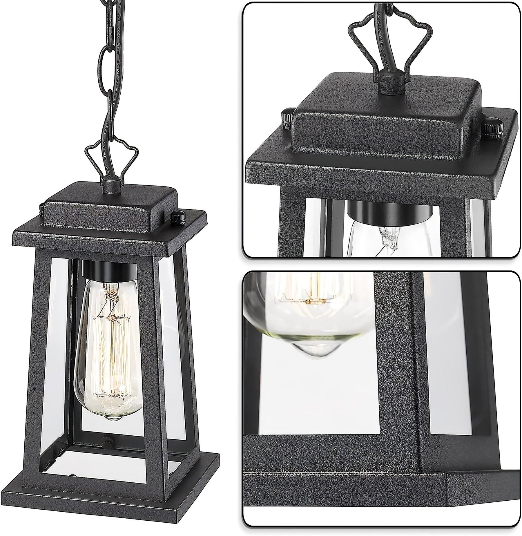 Erphaa Traditional Vintage Outdoor Lantern Pendant Lamp - Letslighting