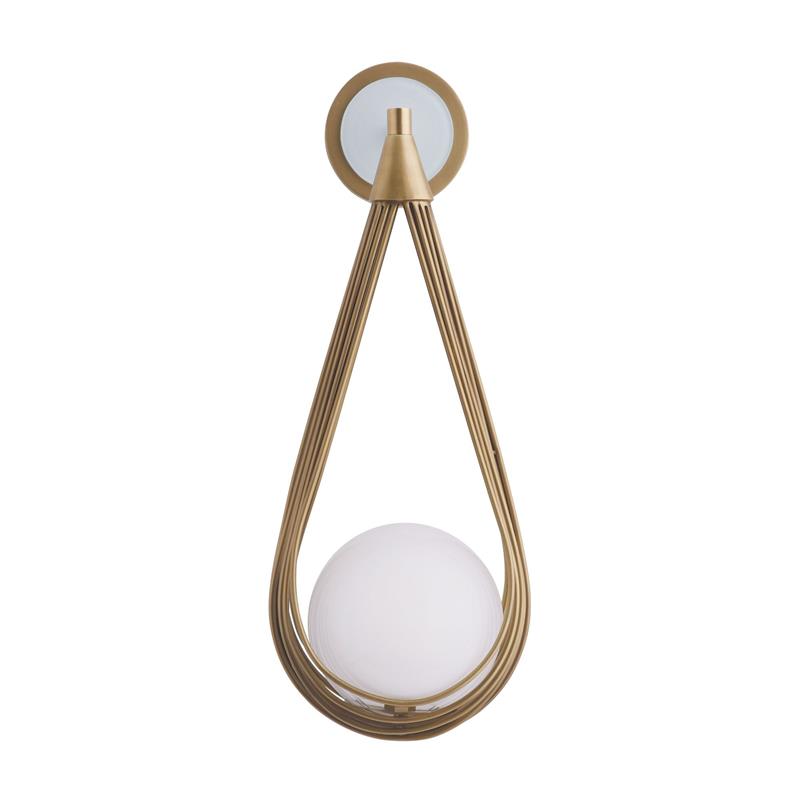 Zemirir Modern Minimalist Brass Glass Wall Lamp - Letslighting
