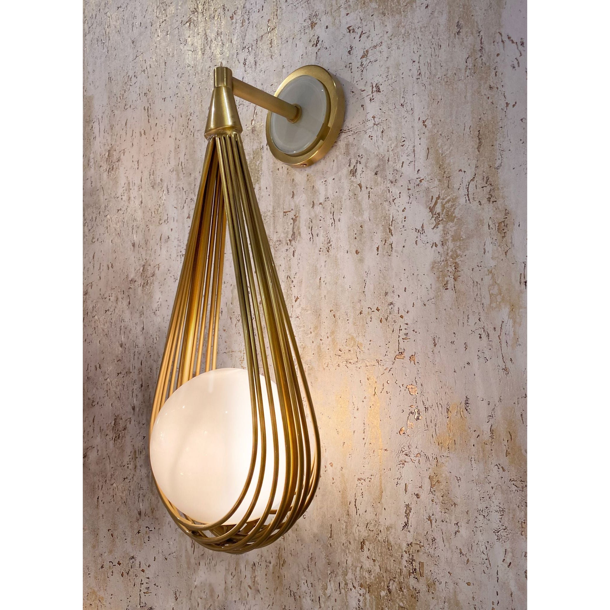 Zemirir Modern Minimalist Brass Glass Wall Lamp - Letslighting
