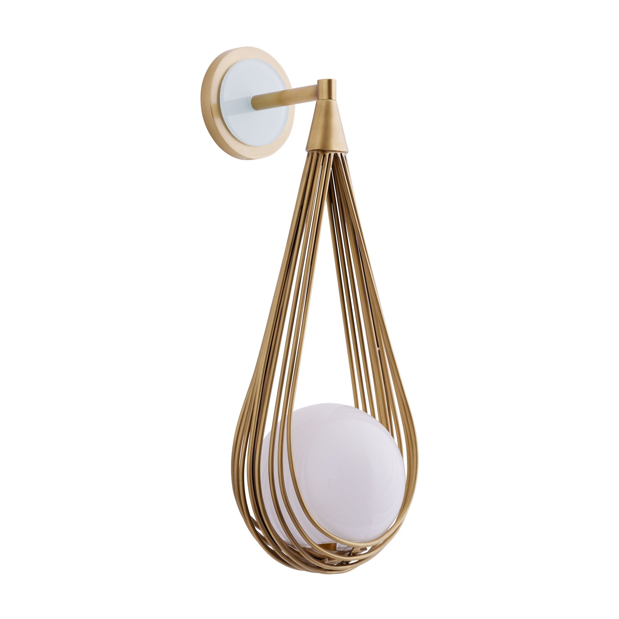 Zemirir Modern Minimalist Brass Glass Wall Lamp - Letslighting