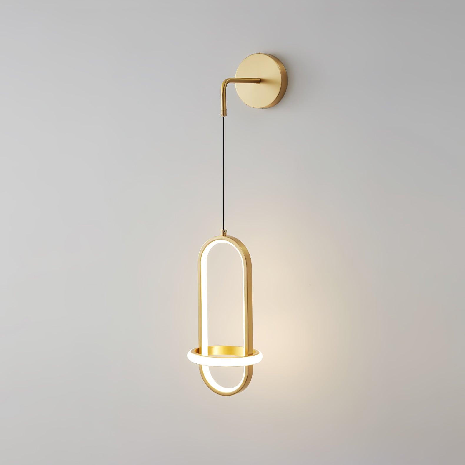 Vivianne Modern Minimalist Oval Brass Wall Light - Letslighting