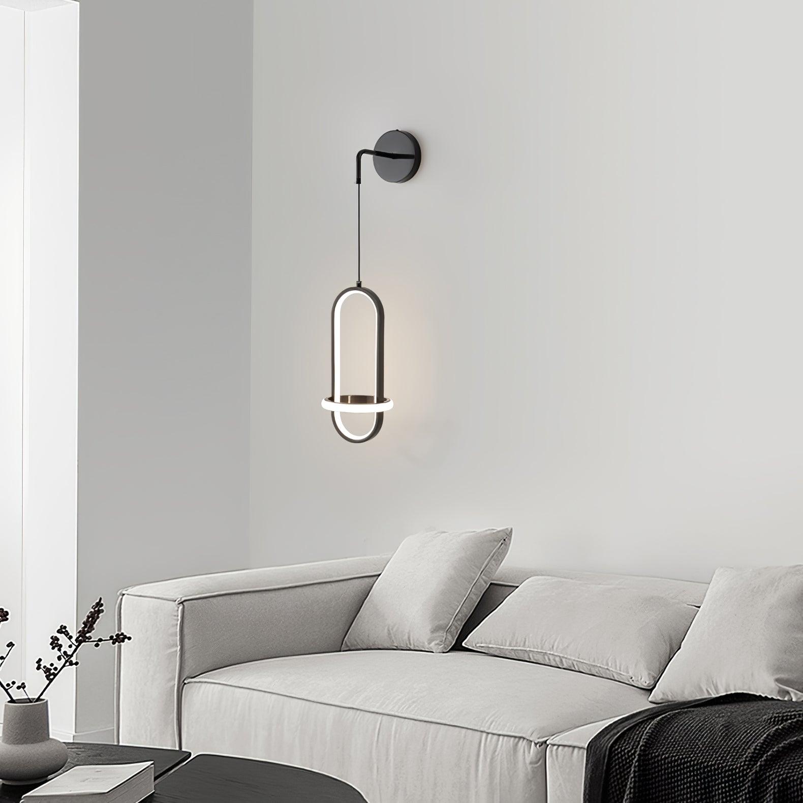 Vivianne Modern Minimalist Oval Brass Wall Light - Letslighting