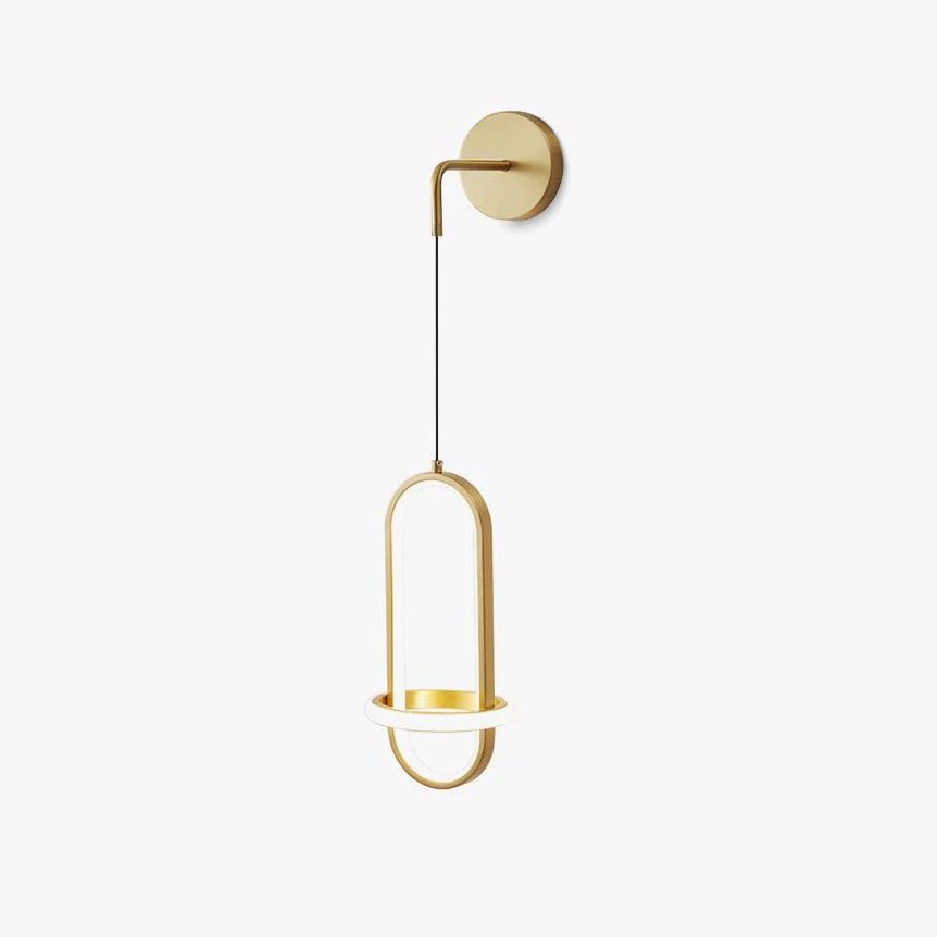 Vivianne Modern Minimalist Oval Brass Wall Light - Letslighting