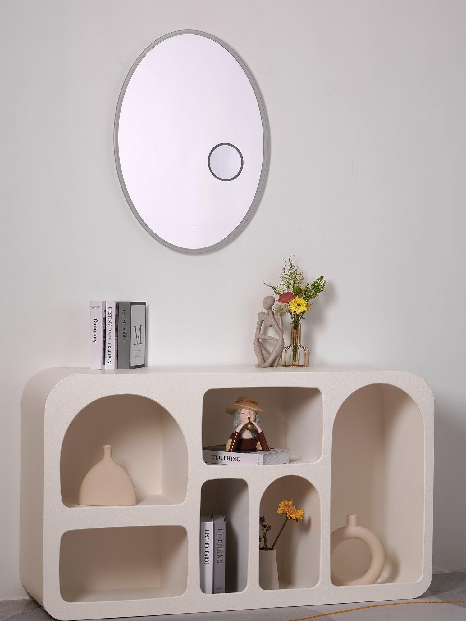 Ovariel Oval Mirror Plastic Wall Light - Letslighting