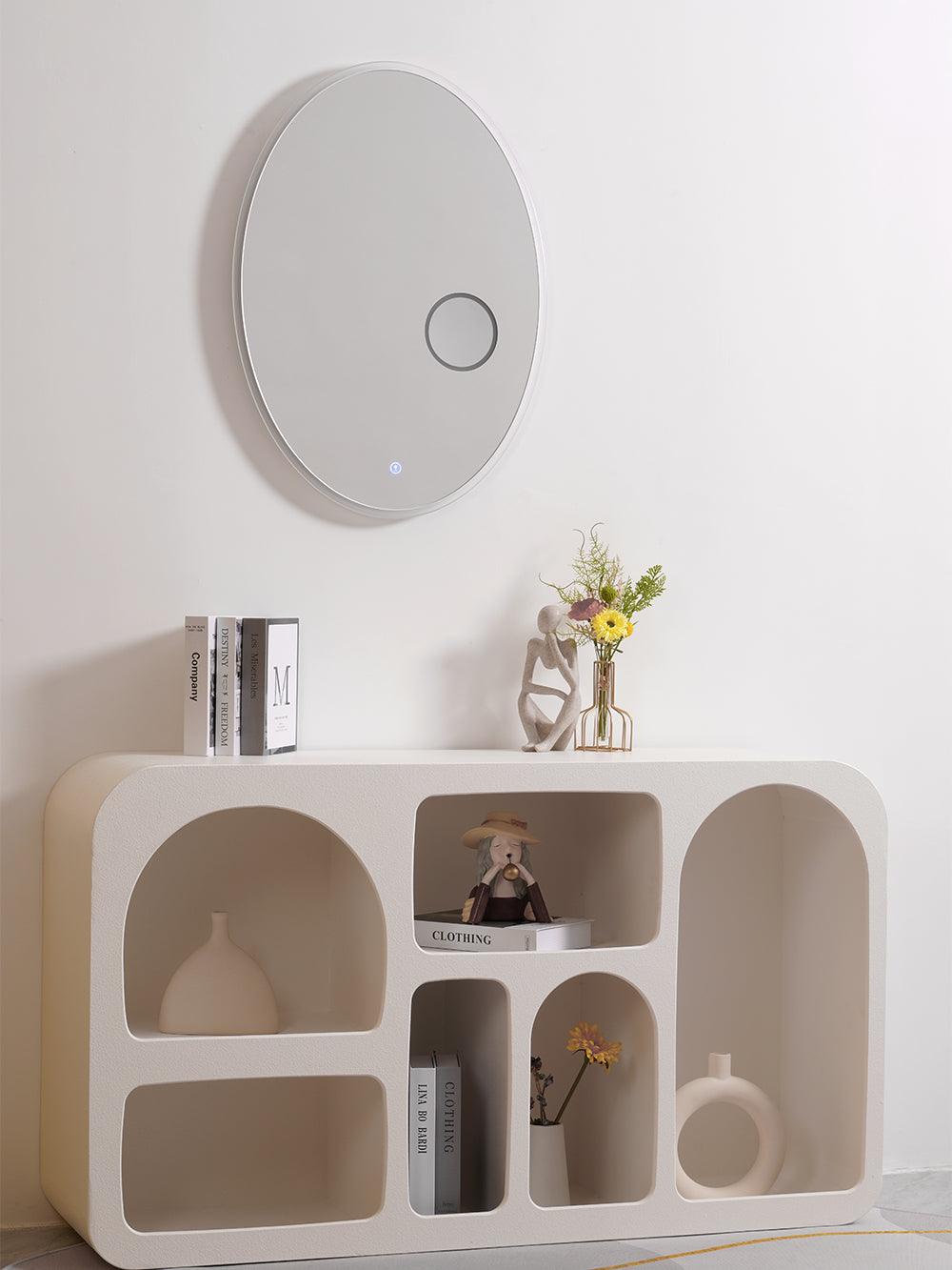 Ovariel Oval Mirror Plastic Wall Light - Letslighting