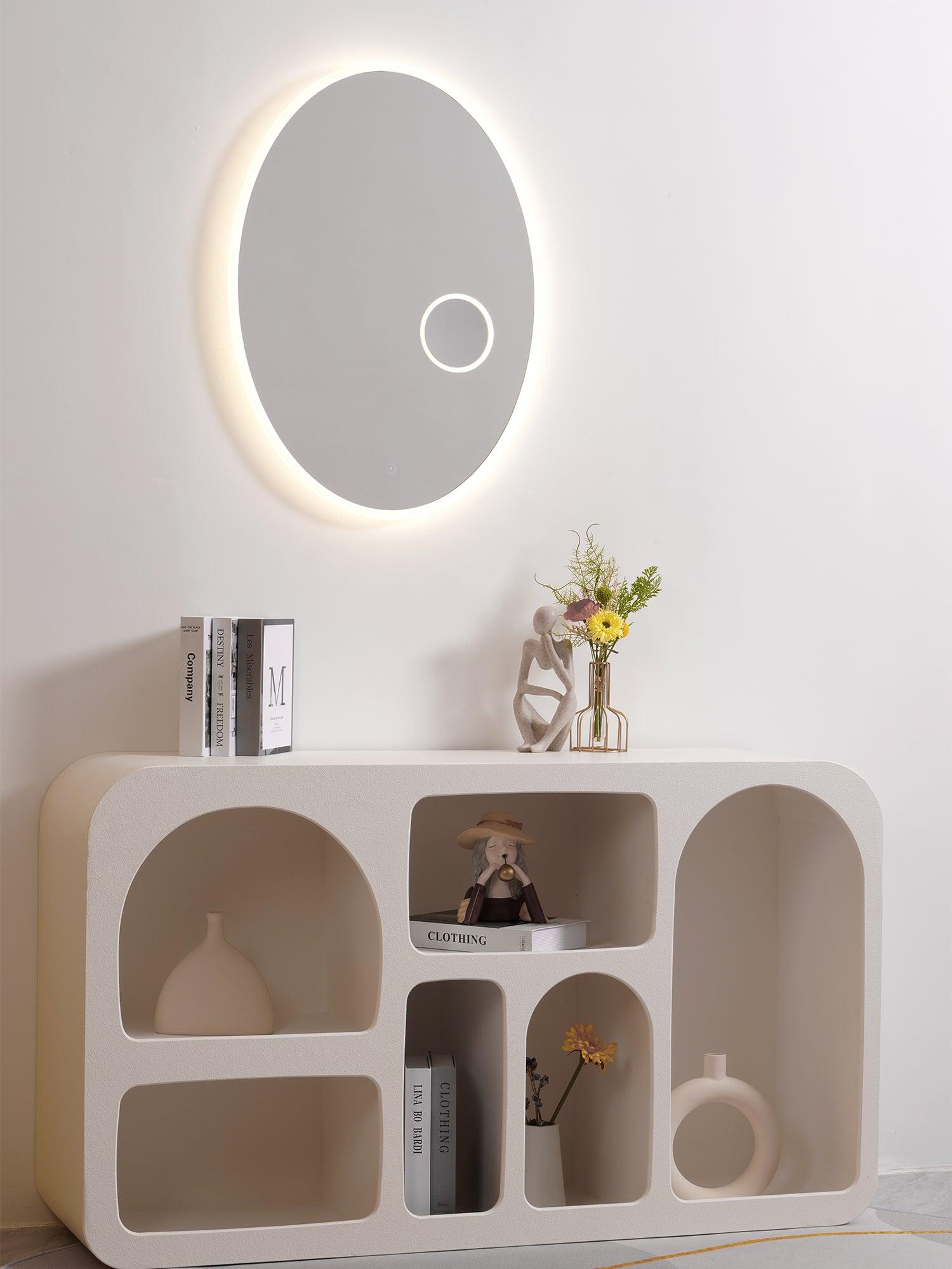 Ovariel Oval Mirror Plastic Wall Light - Letslighting