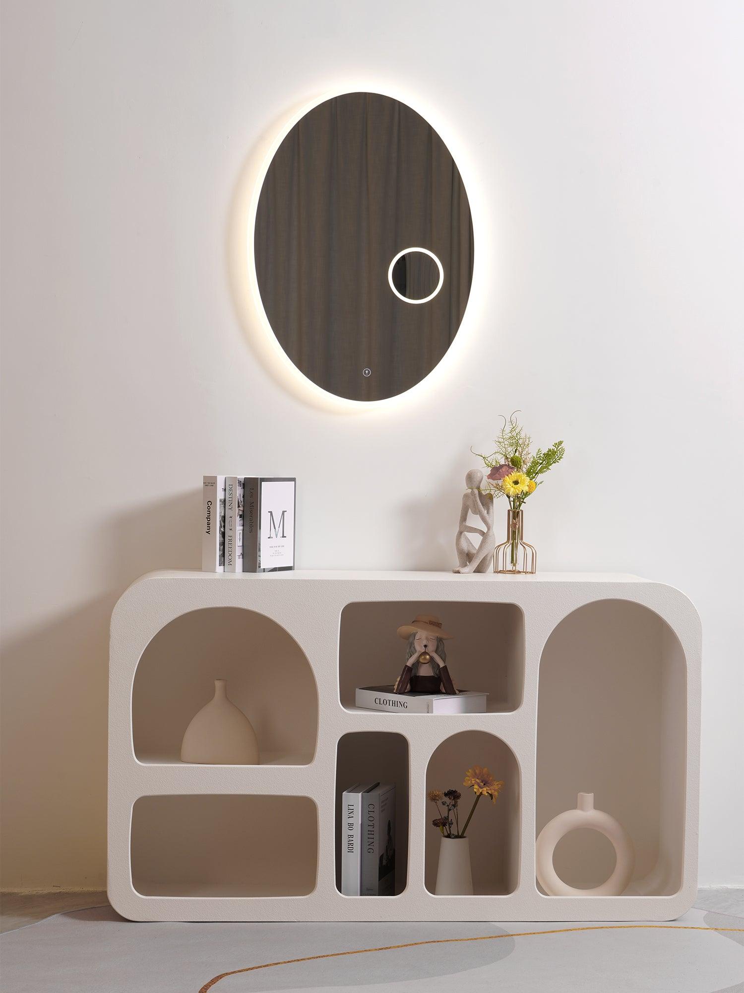 Ovariel Oval Mirror Plastic Wall Light - Letslighting