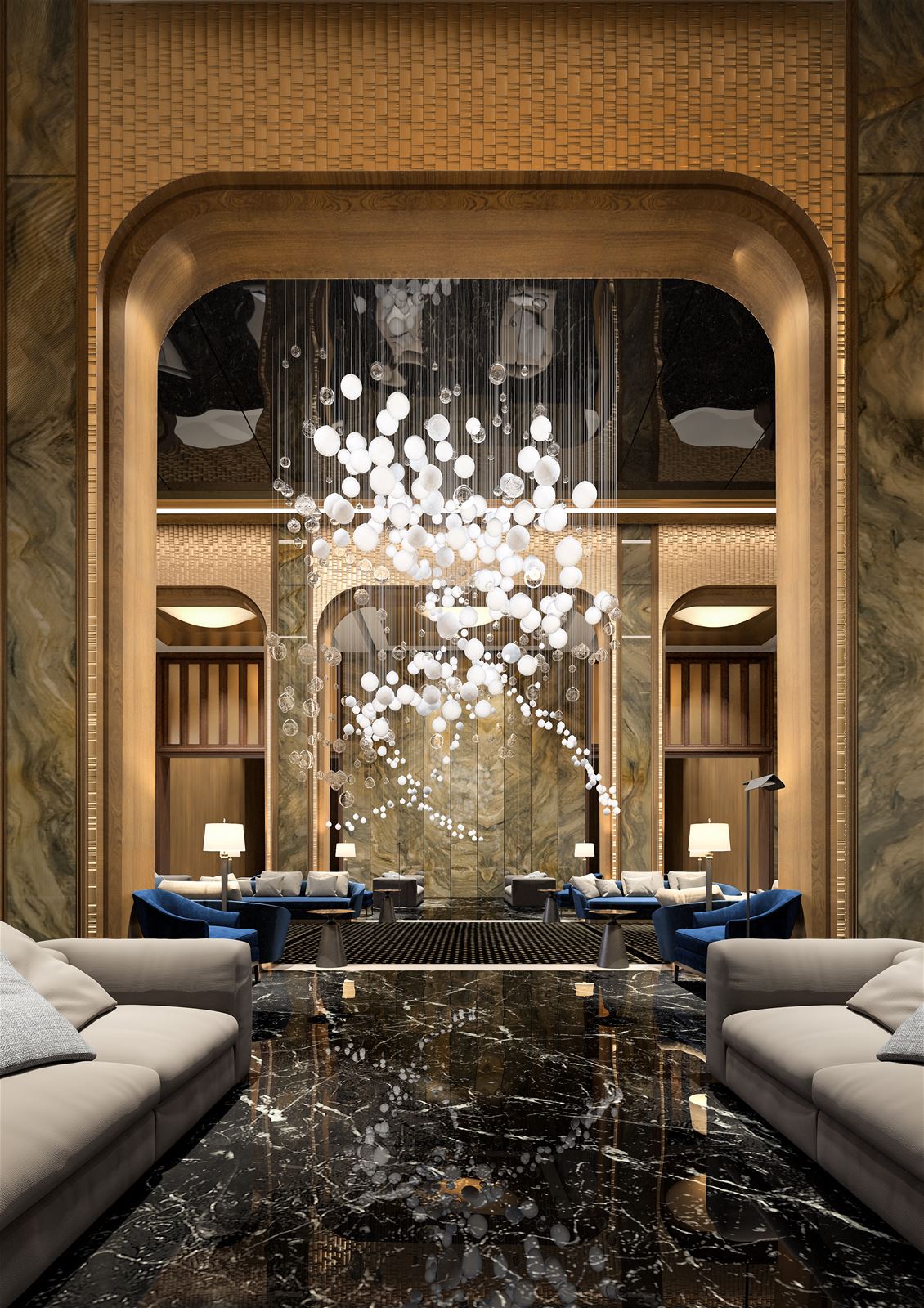 Breath of Light Customize Glass Staircase Chandeliers - Letslighting