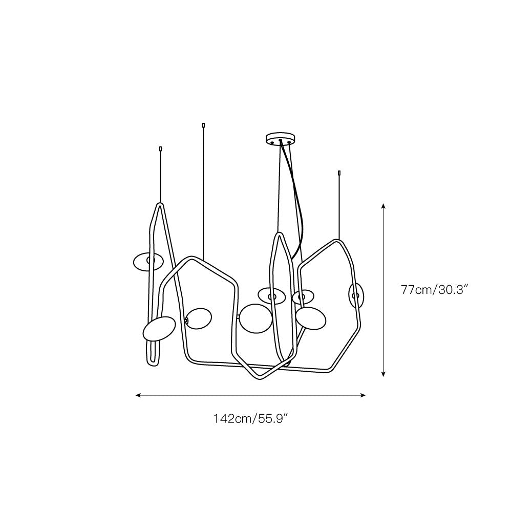Aurvaryra Modern Minimalist Brass Glass Chandelier - Letslighting