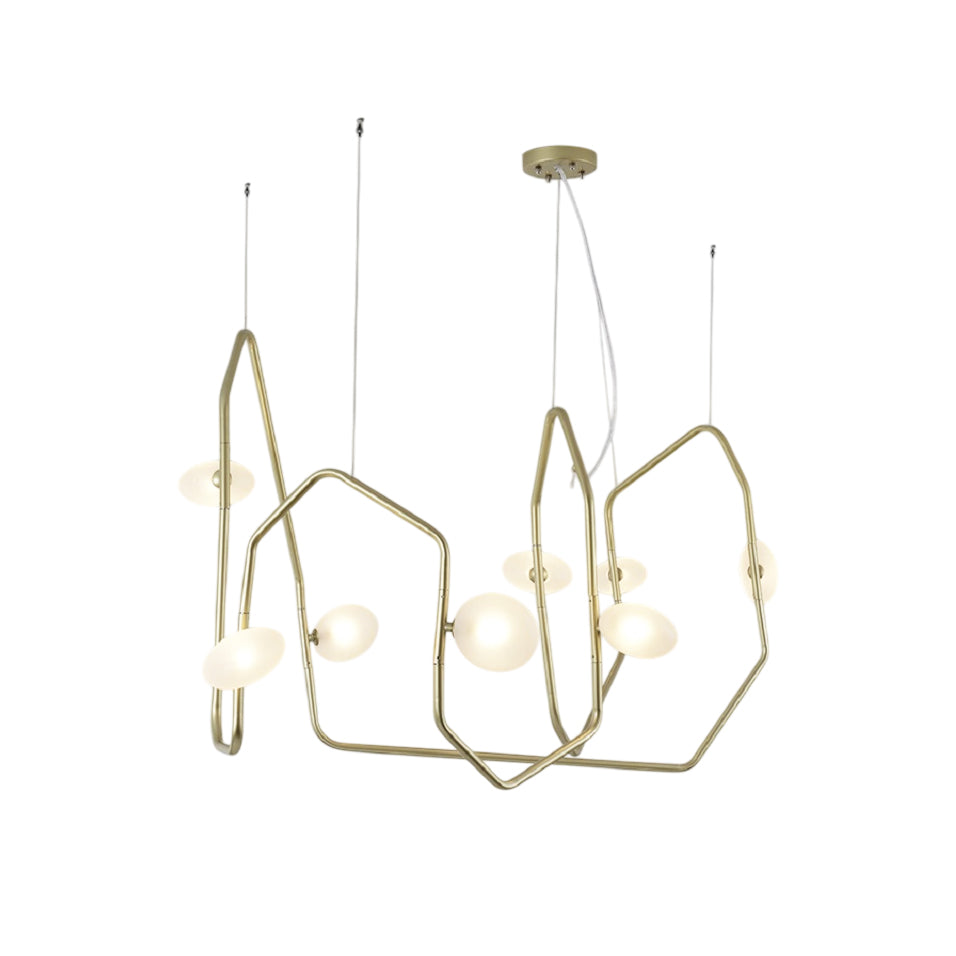 Aurvaryra Modern Minimalist Brass Glass Chandelier - Letslighting
