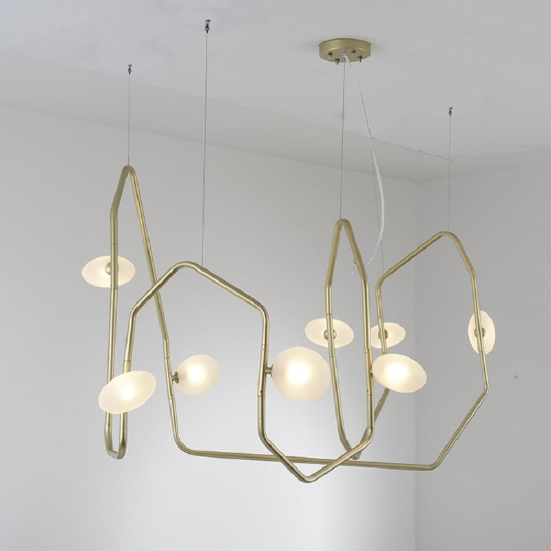 Aurvaryra Modern Minimalist Brass Glass Chandelier - Letslighting