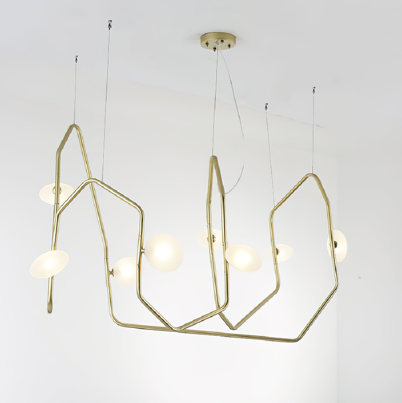 Aurvaryra Modern Minimalist Brass Glass Chandelier - Letslighting