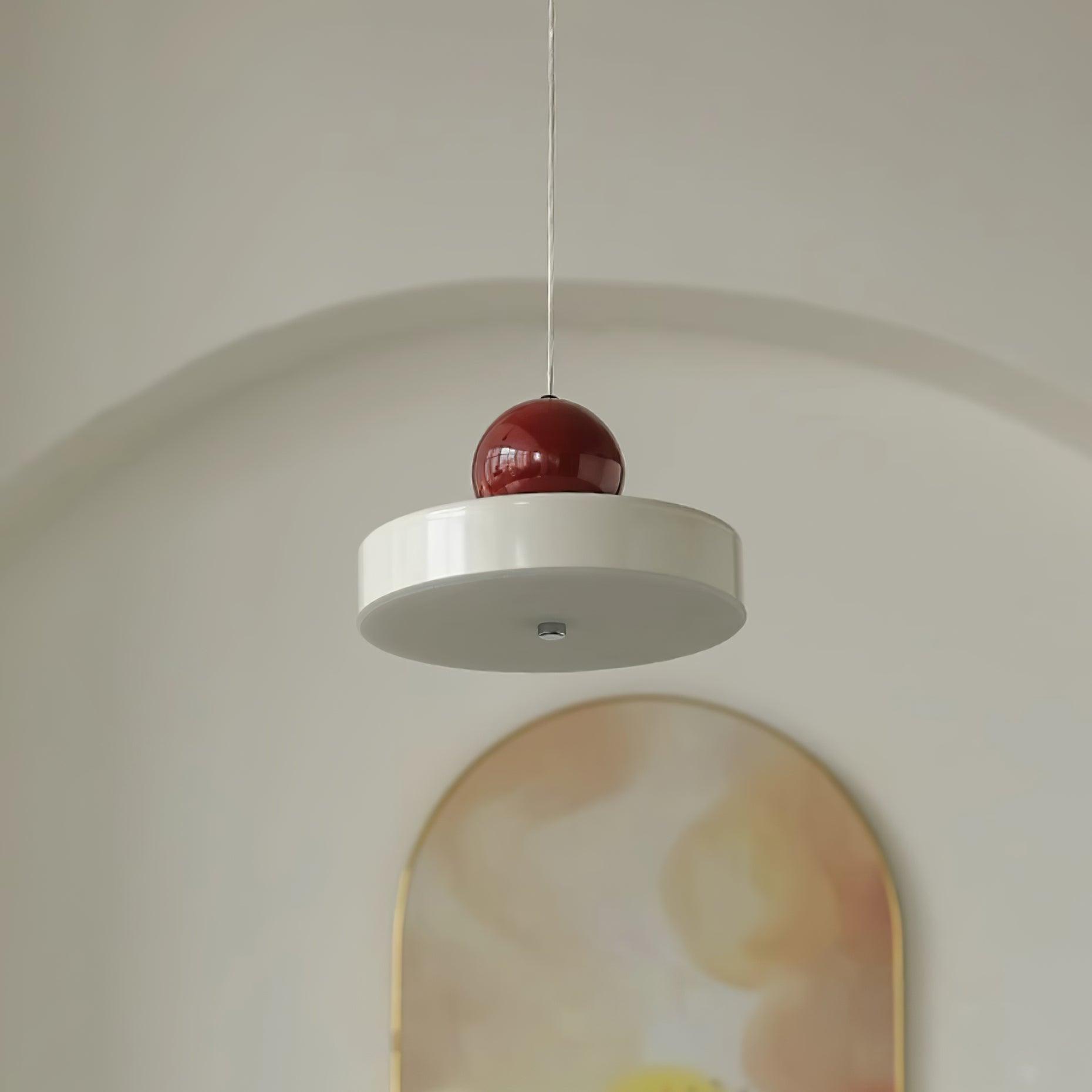 Pendant Lamp Body Red Sphere Shade Modern Retro Accent - Letslighting