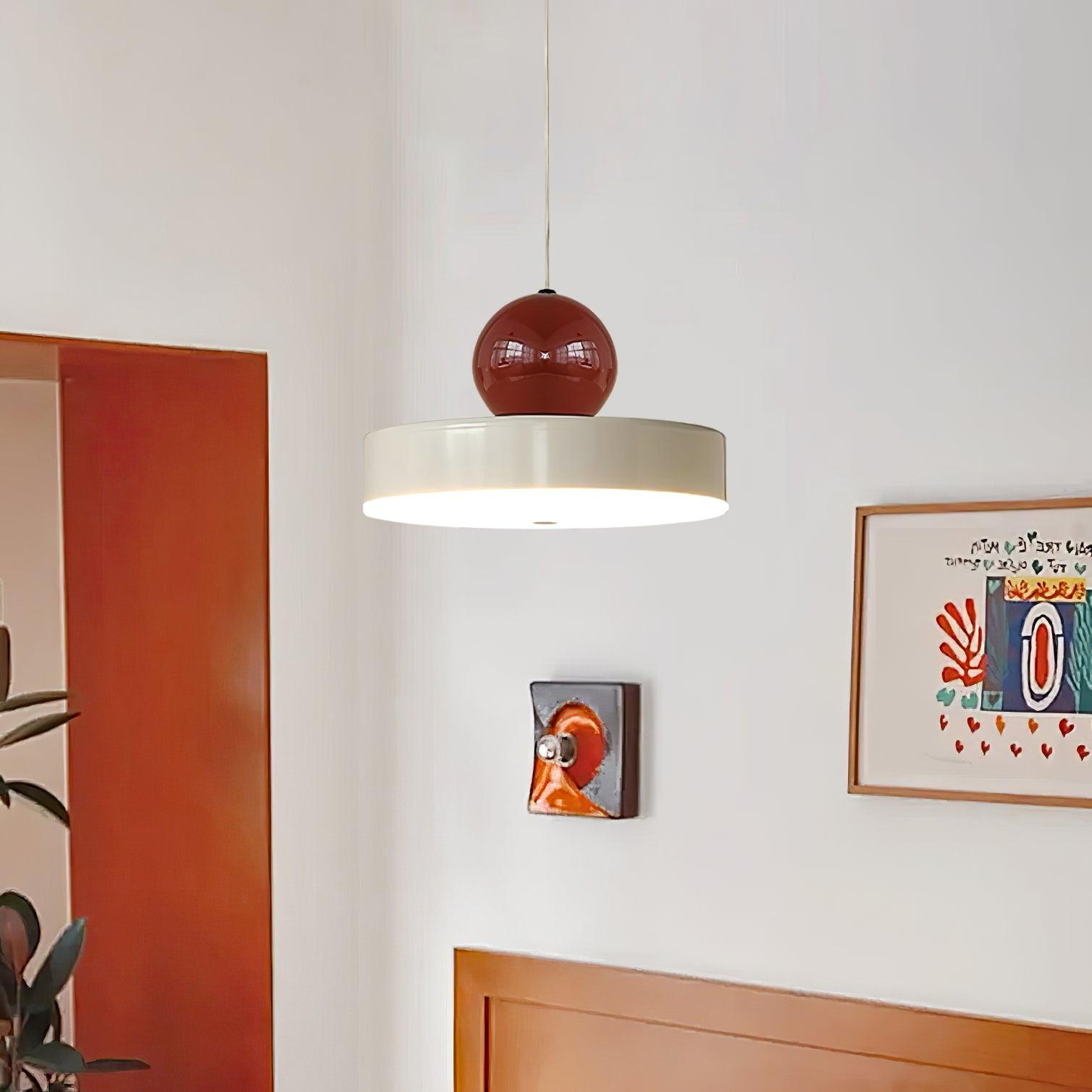 Pendant Lamp Body Red Sphere Shade Modern Retro Accent - Letslighting
