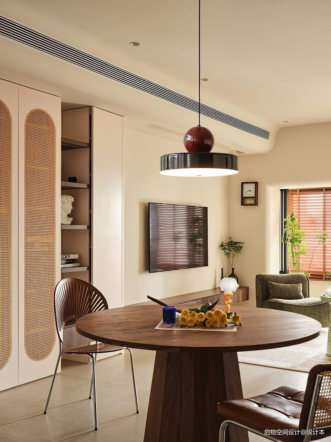 Pendant Lamp Body Red Sphere Shade Modern Retro Accent - Letslighting