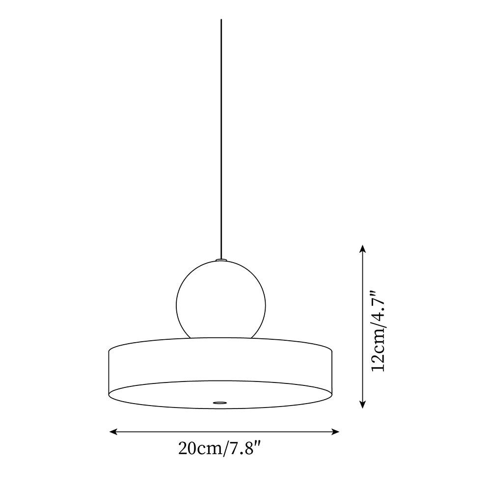 Pendant Lamp Body Red Sphere Shade Modern Retro Accent - Letslighting