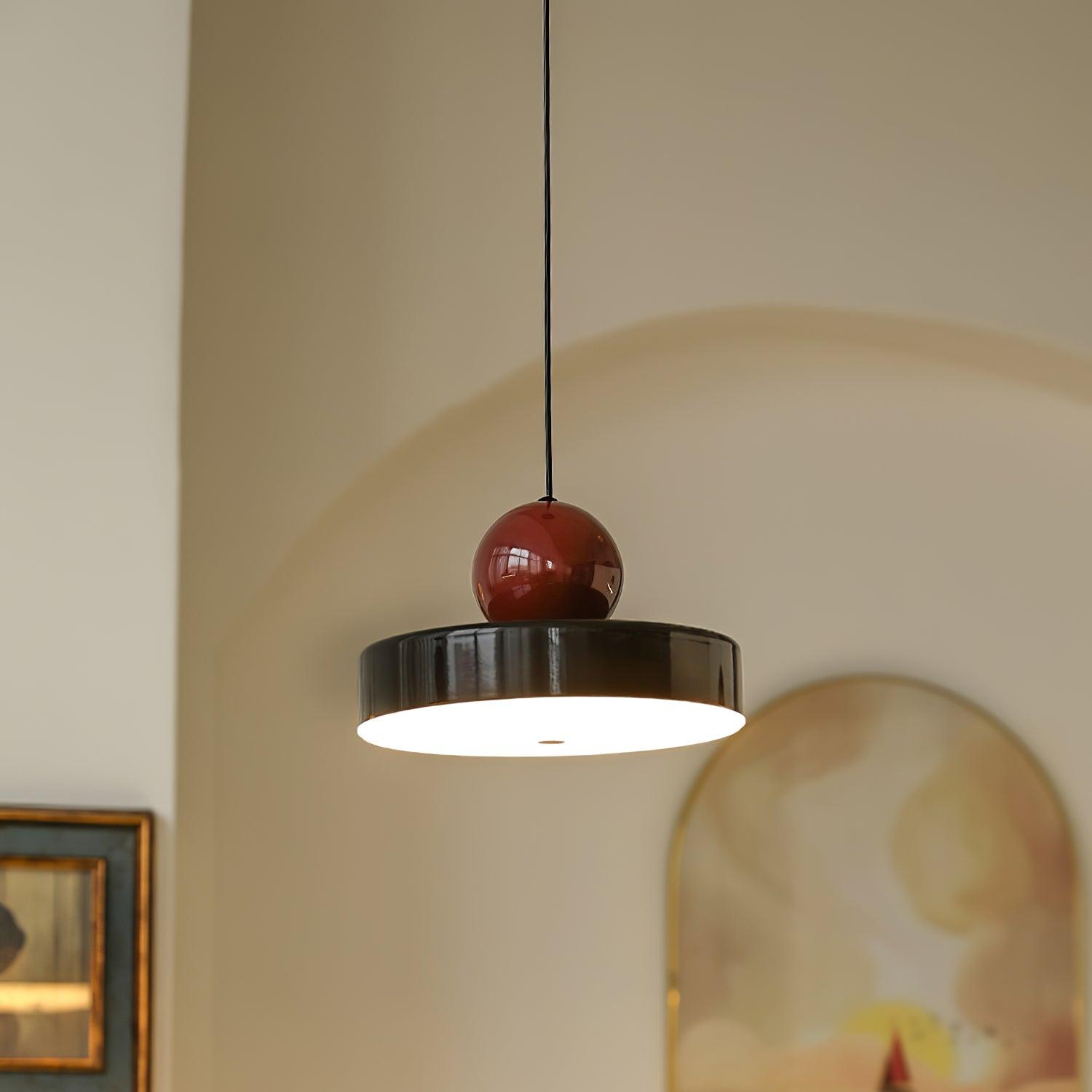 Pendant Lamp Body Red Sphere Shade Modern Retro Accent - Letslighting