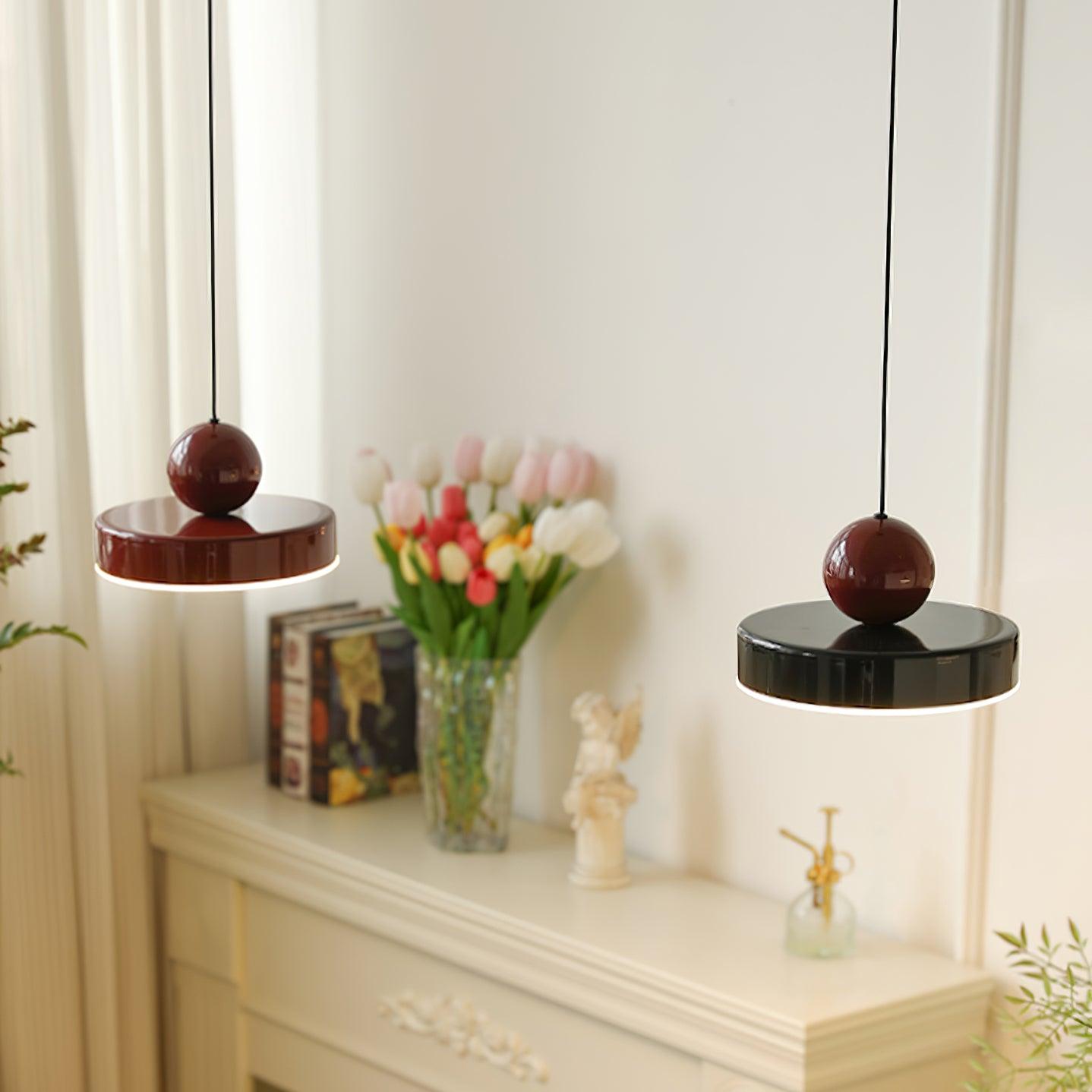Pendant Lamp Body Red Sphere Shade Modern Retro Accent - Letslighting