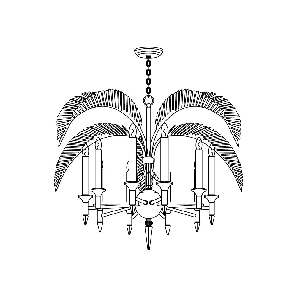 Italis Individual Creativity Frond Chandelier - Letslighting