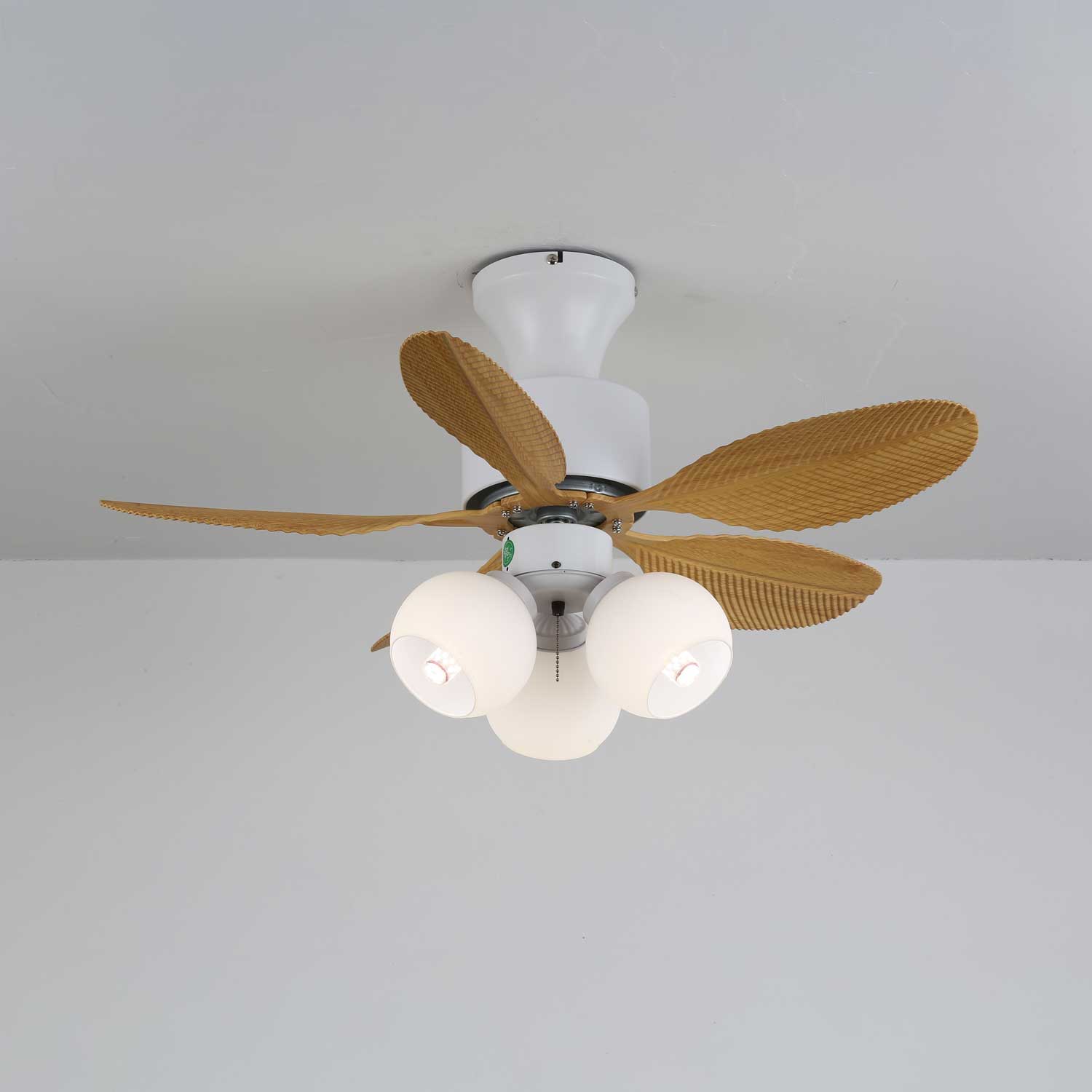 Althea Vintage Wood Ceiling Fan Light - Letslighting