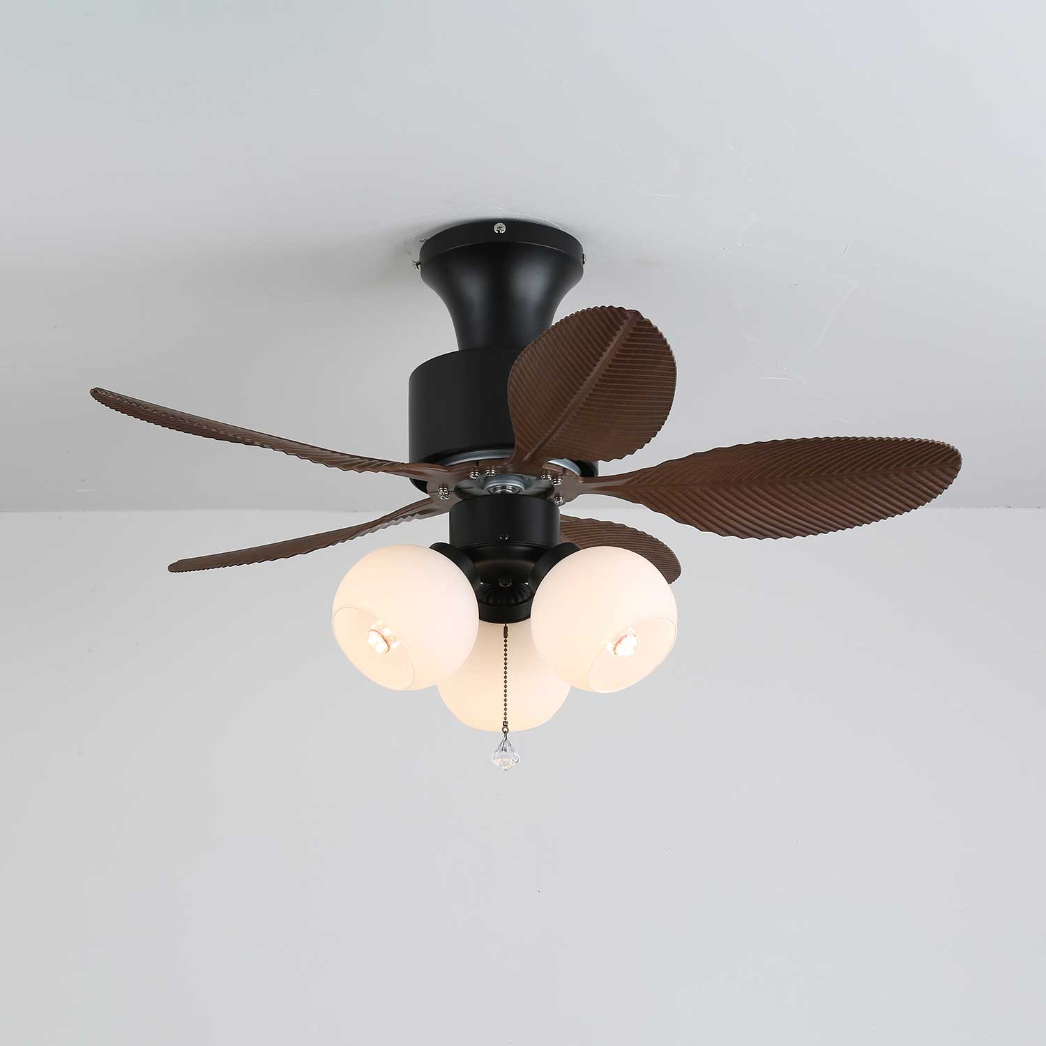 Althea Vintage Wood Ceiling Fan Light - Letslighting