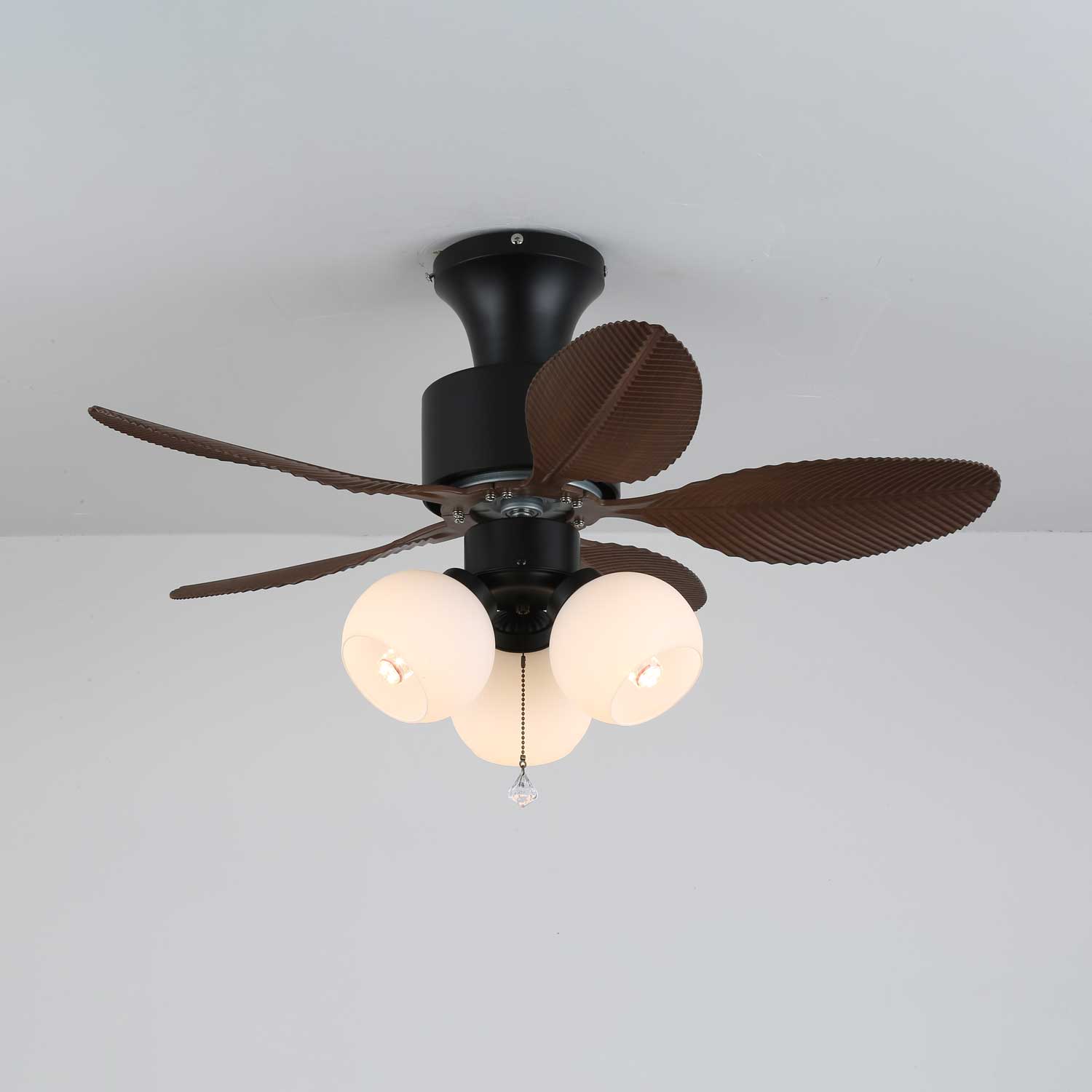 Althea Vintage Wood Ceiling Fan Light - Letslighting