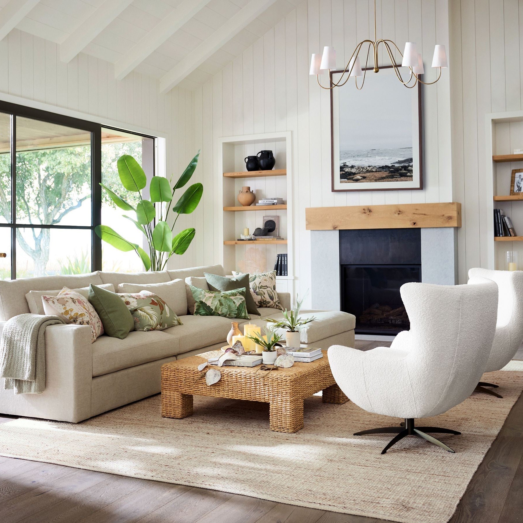 Cevaris Individual Creativity Curved Brass Fabric Chandelier - Letslighting