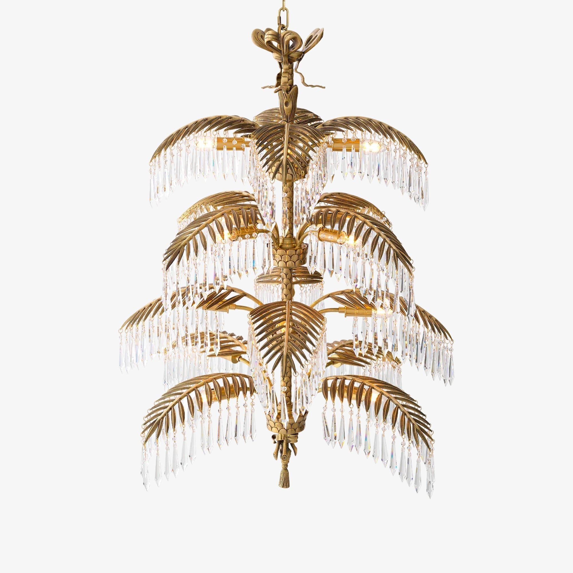 Palmera Brass Chandelier - Letslighting