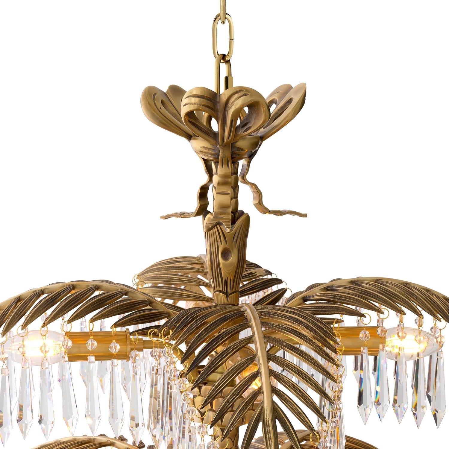 Palmera Brass Chandelier - Letslighting