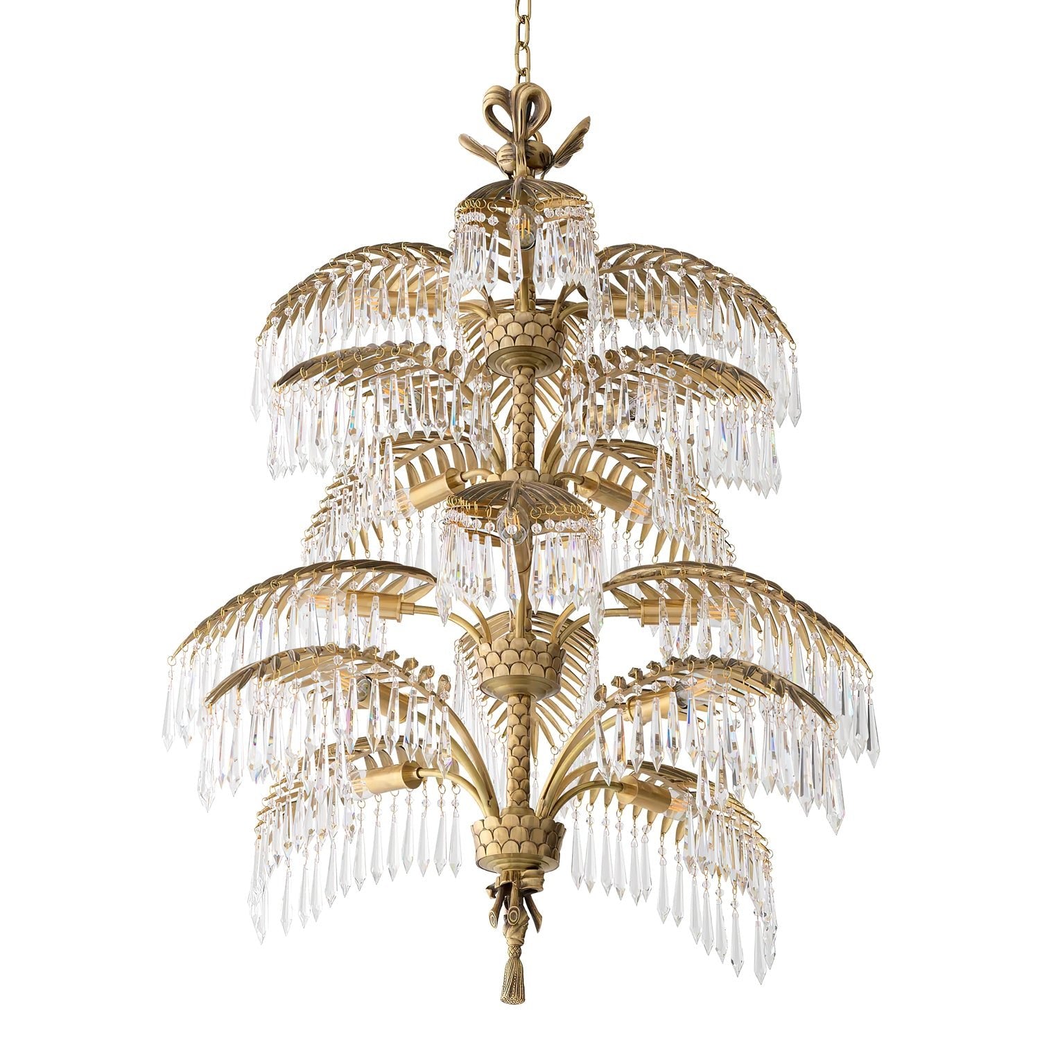 Palmera Brass Chandelier - Letslighting