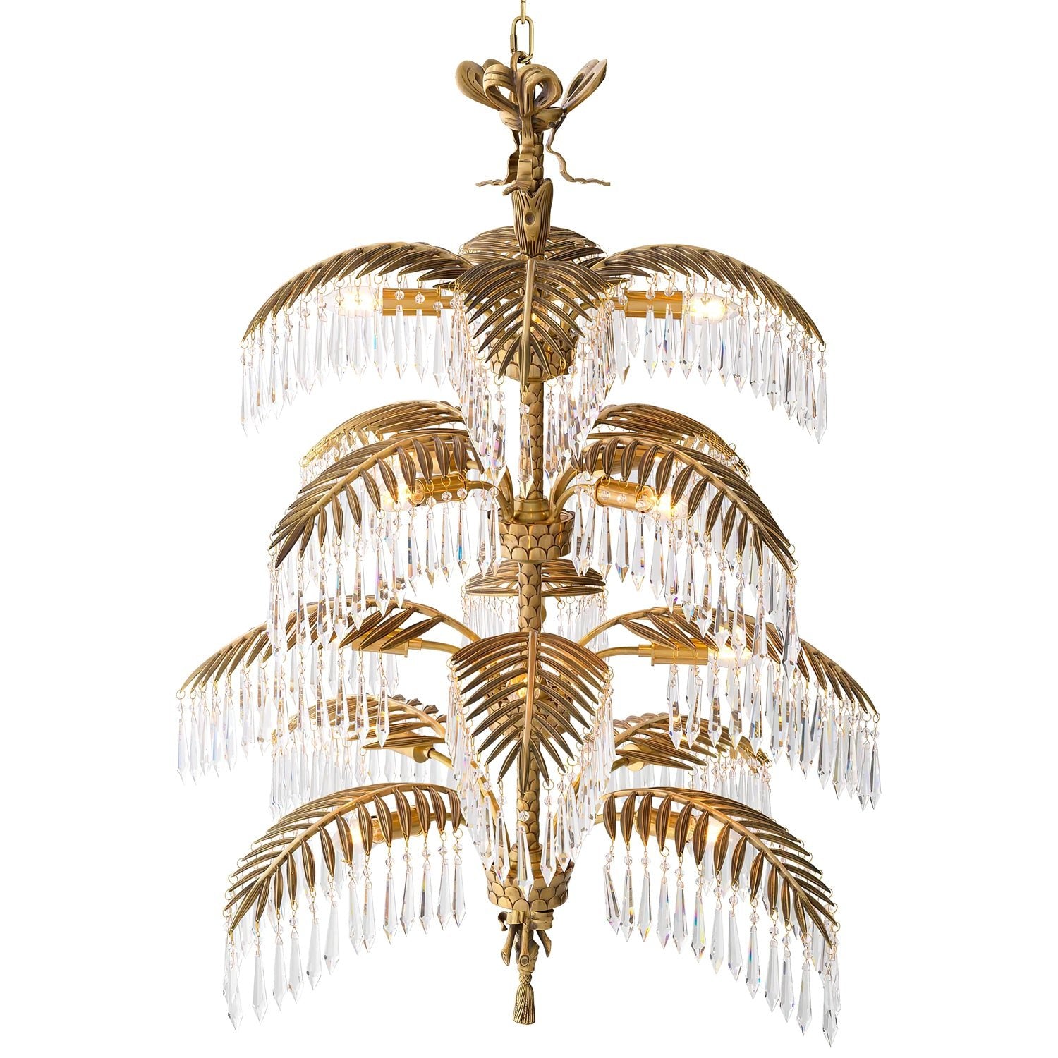 Palmera Brass Chandelier - Letslighting