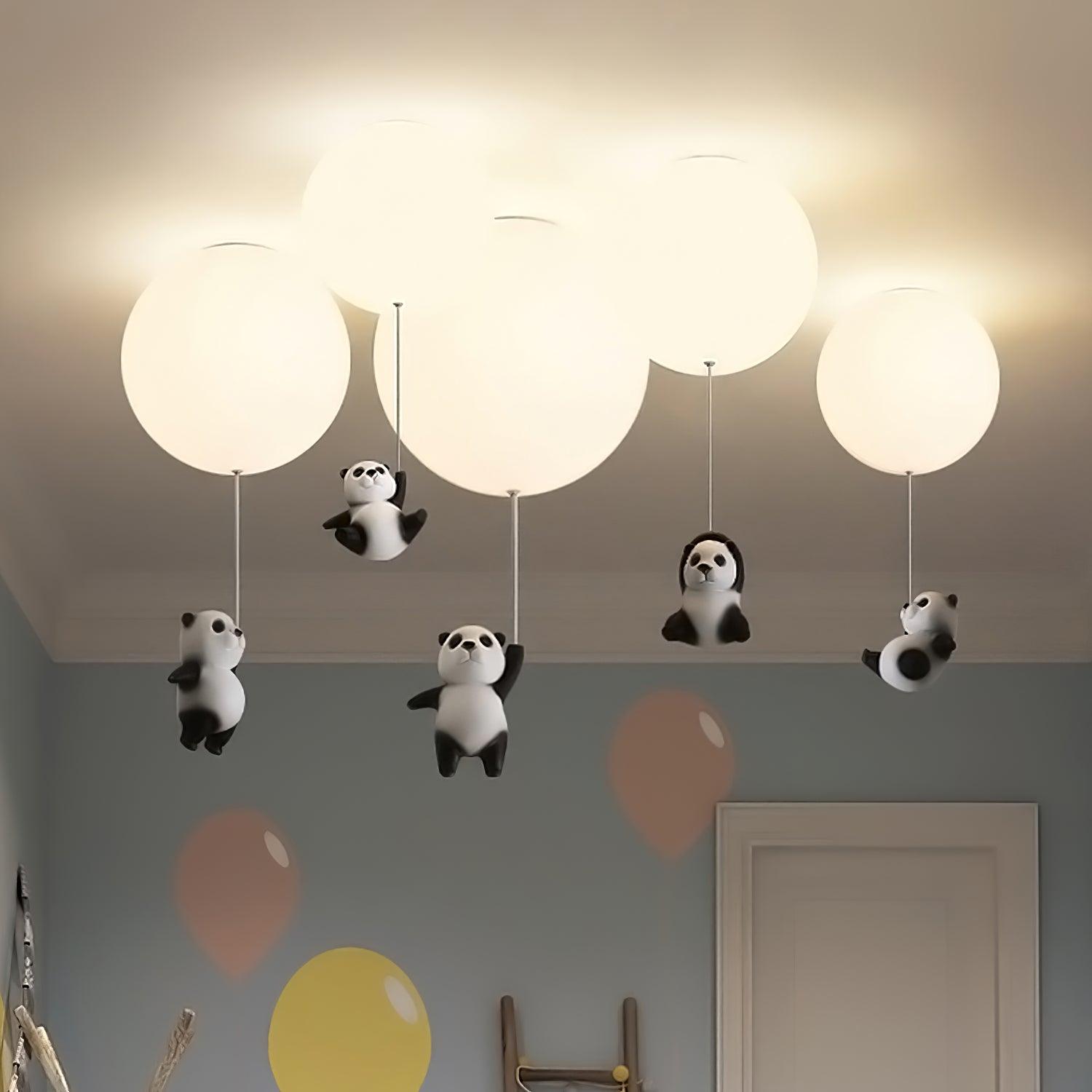 Aursilos Elegance Panda Glass Ceiling Lamp - Letslighting