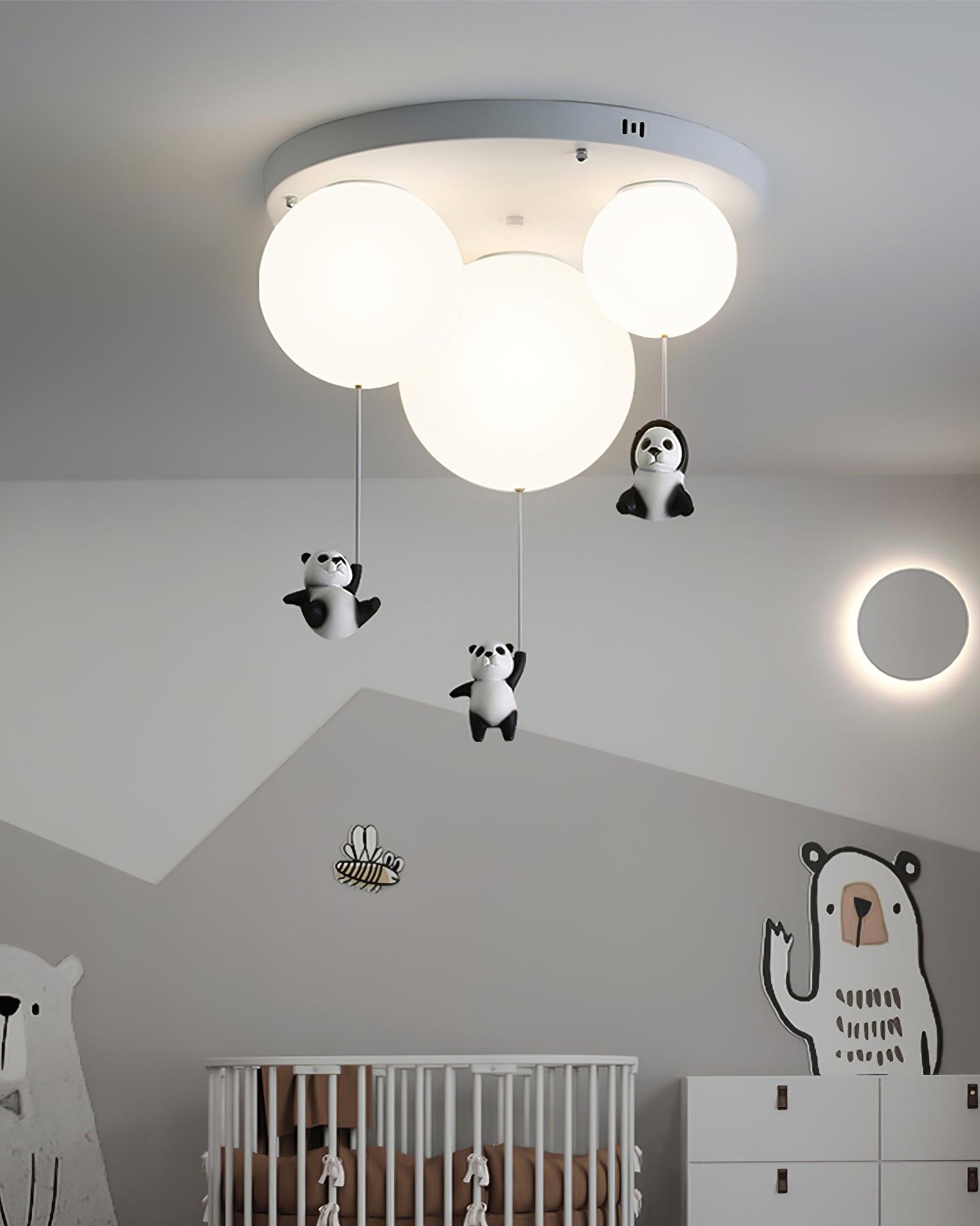 Aursilos Elegance Panda Glass Ceiling Lamp - Letslighting