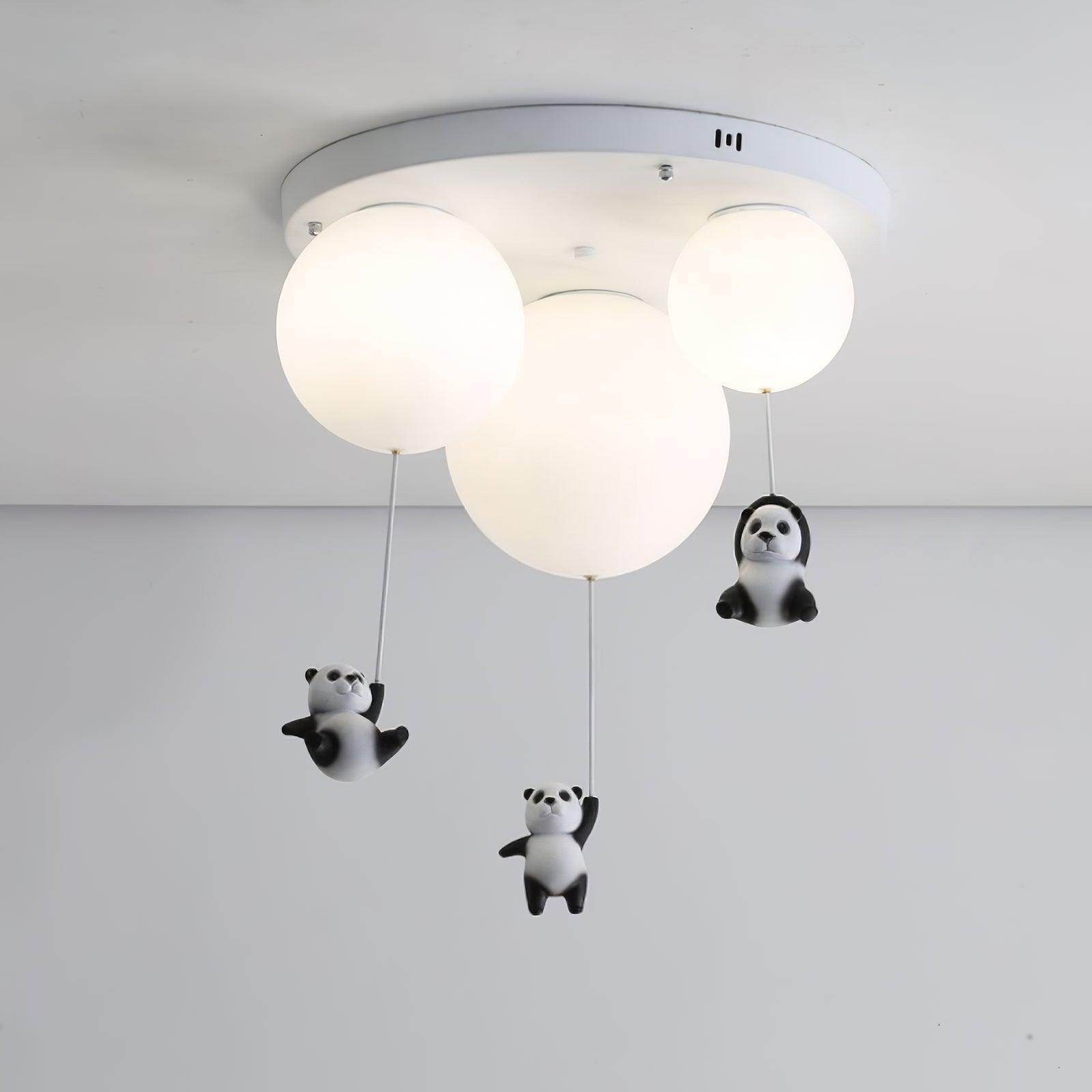 Aursilos Elegance Panda Glass Ceiling Lamp - Letslighting