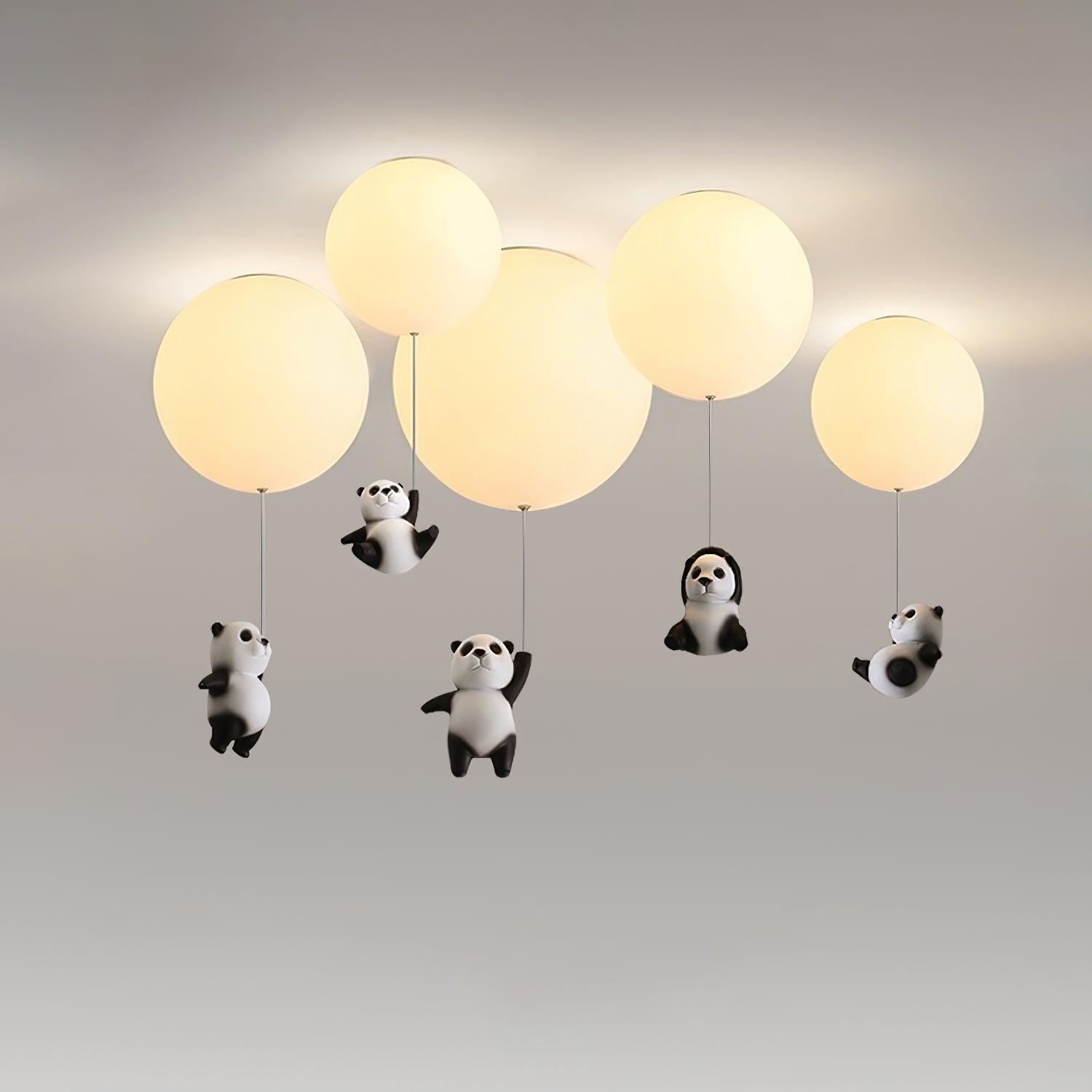 Aursilos Elegance Panda Glass Ceiling Lamp - Letslighting