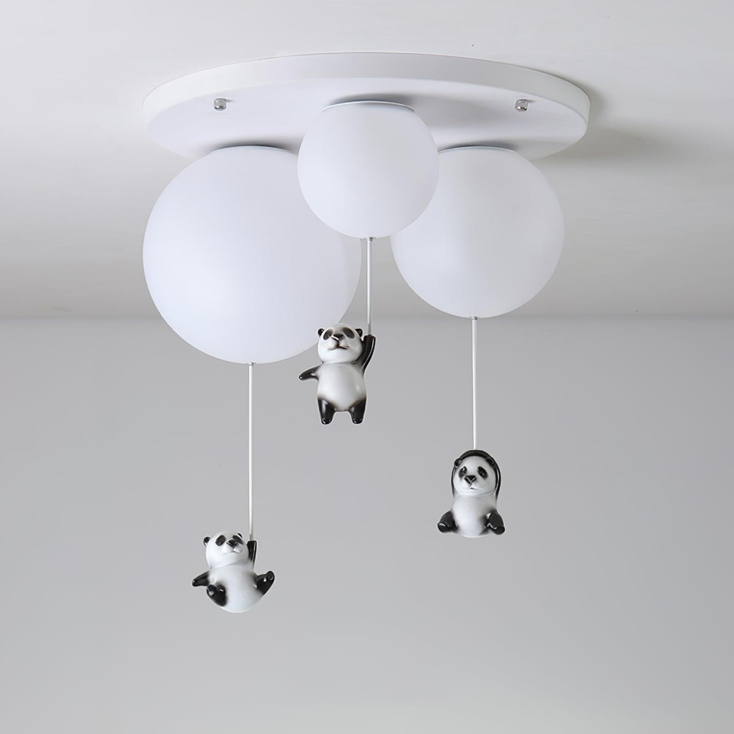 Aursilos Elegance Panda Glass Ceiling Lamp - Letslighting