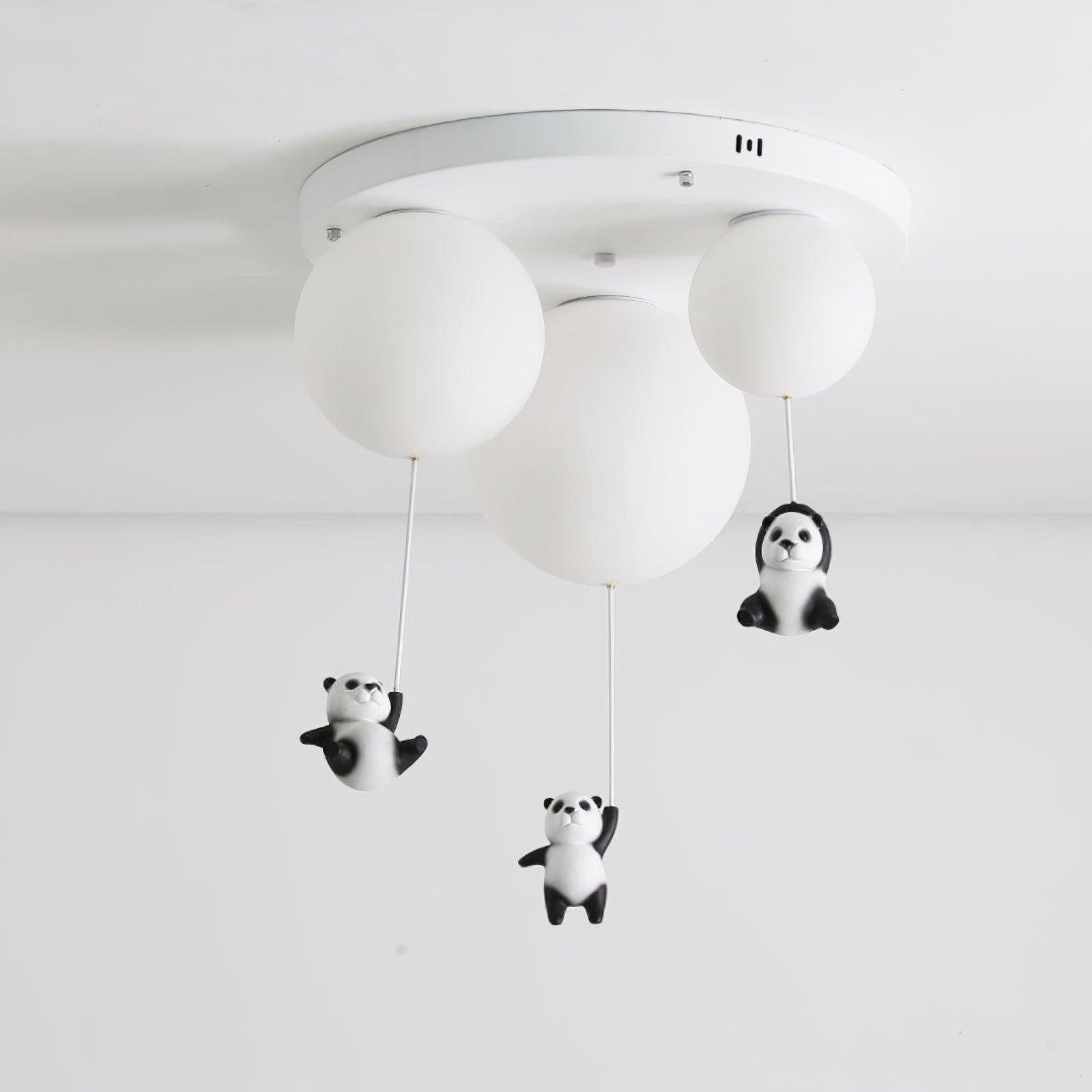 Aursilos Elegance Panda Glass Ceiling Lamp - Letslighting