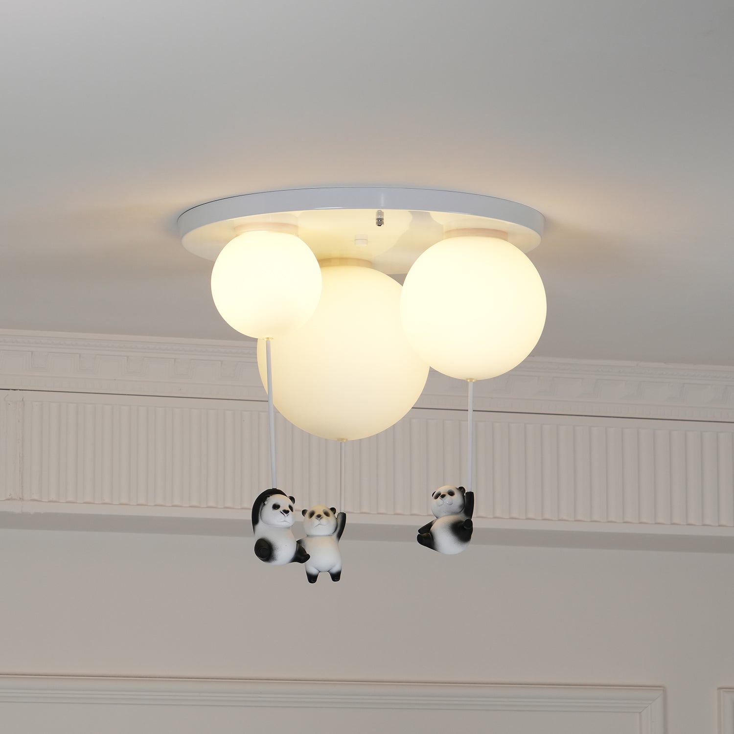 Aursilos Elegance Panda Glass Ceiling Lamp - Letslighting